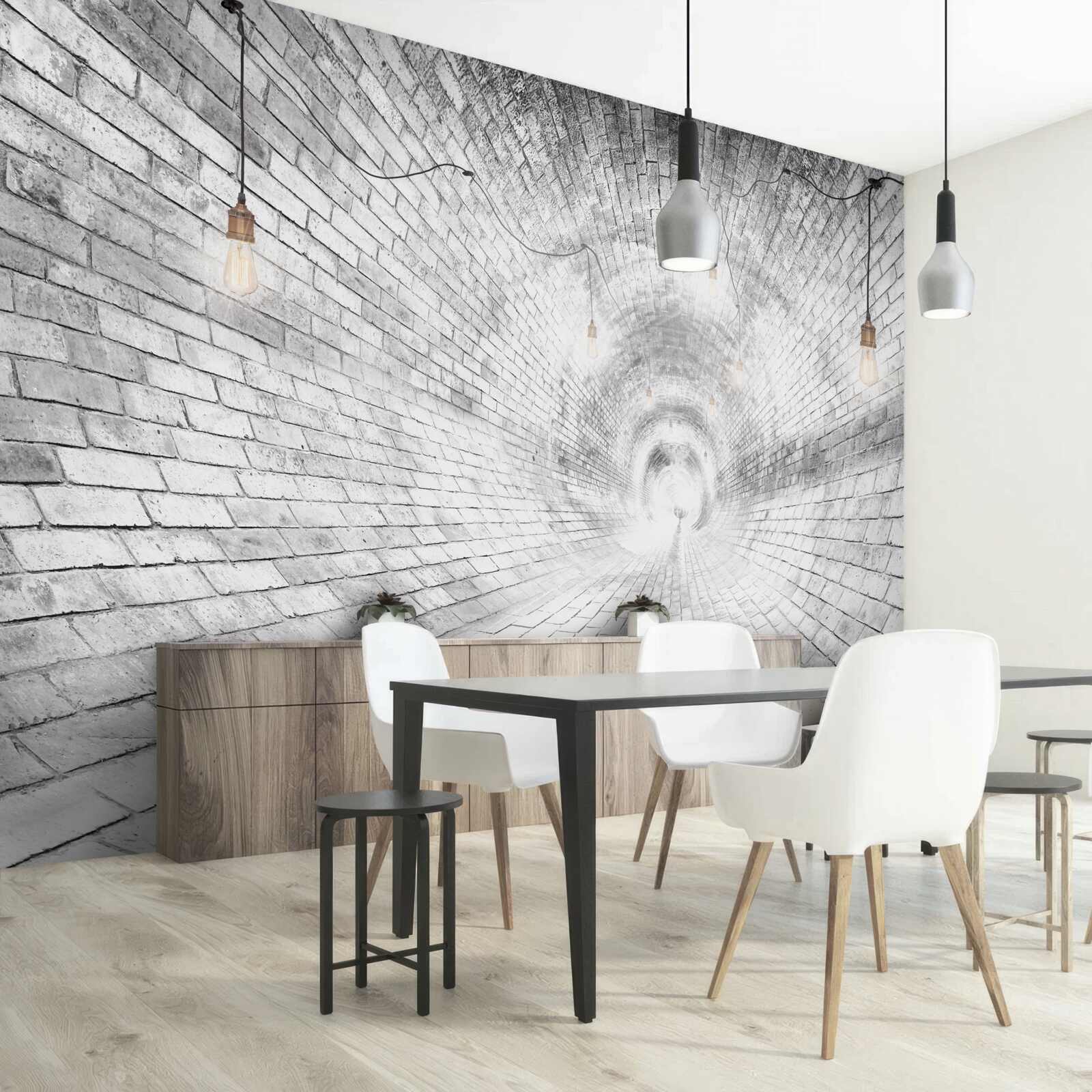 Фотошпалери цегляний тунель, який не має кінця