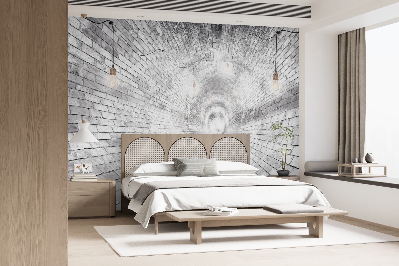 Фотошпалери цегляний тунель, який не має кінця