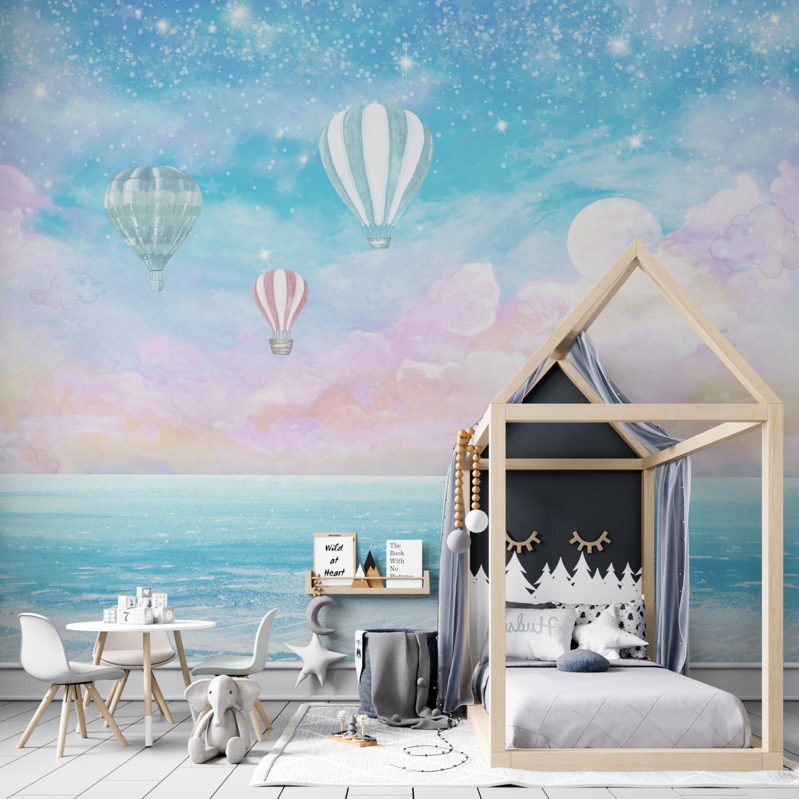 Фотошпалери м'ячі, що літають над човнами