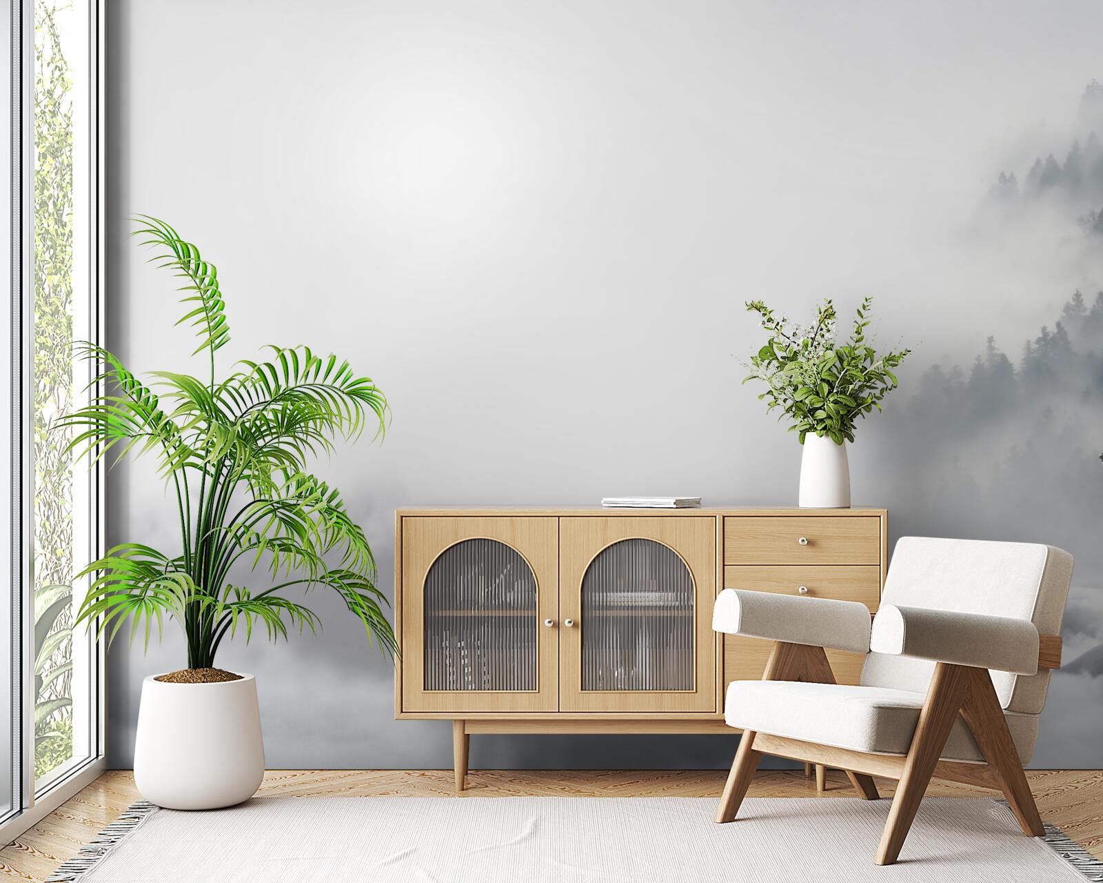 Фотошпалери у зимовому лісі чути виття вовків