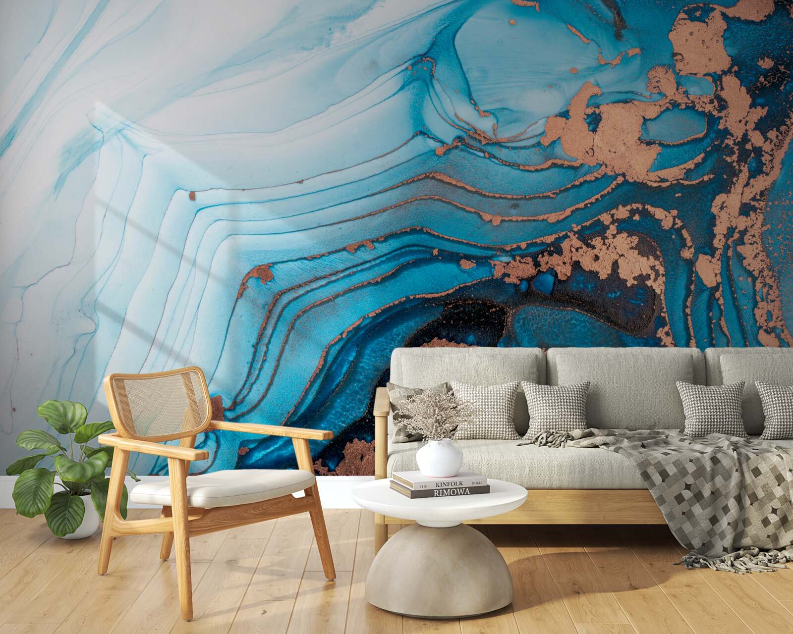 Фотошпалери вода контактує з мармуровим піском