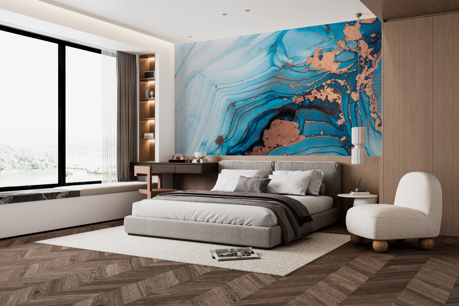 Фотошпалери вода контактує з мармуровим піском