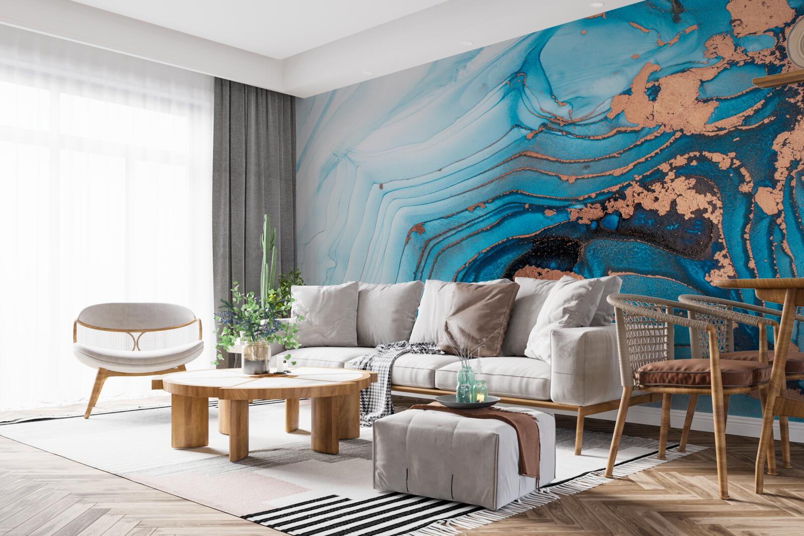 Фотошпалери вода контактує з мармуровим піском