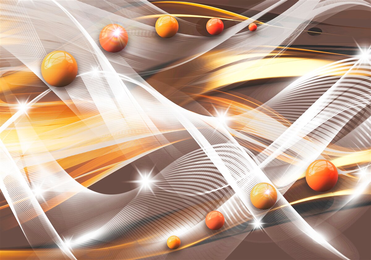 Фотошпалери левітуючі сфери в абстрактному мистецтві