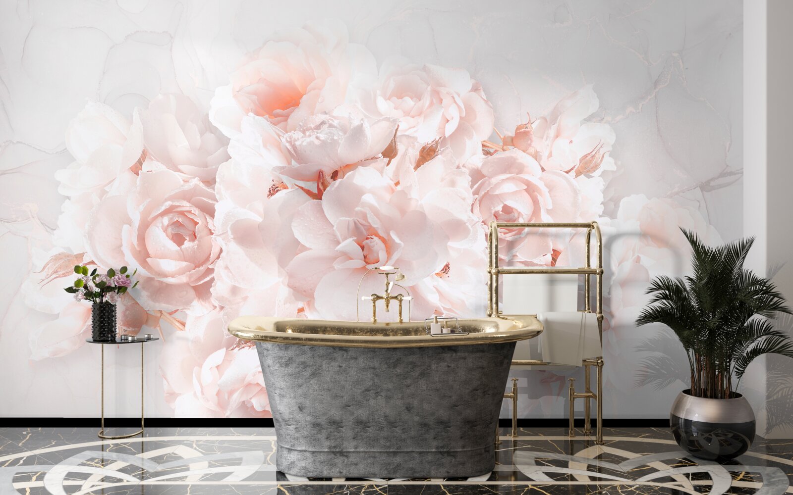 Фотошпалери композиція з вишуканих півоній