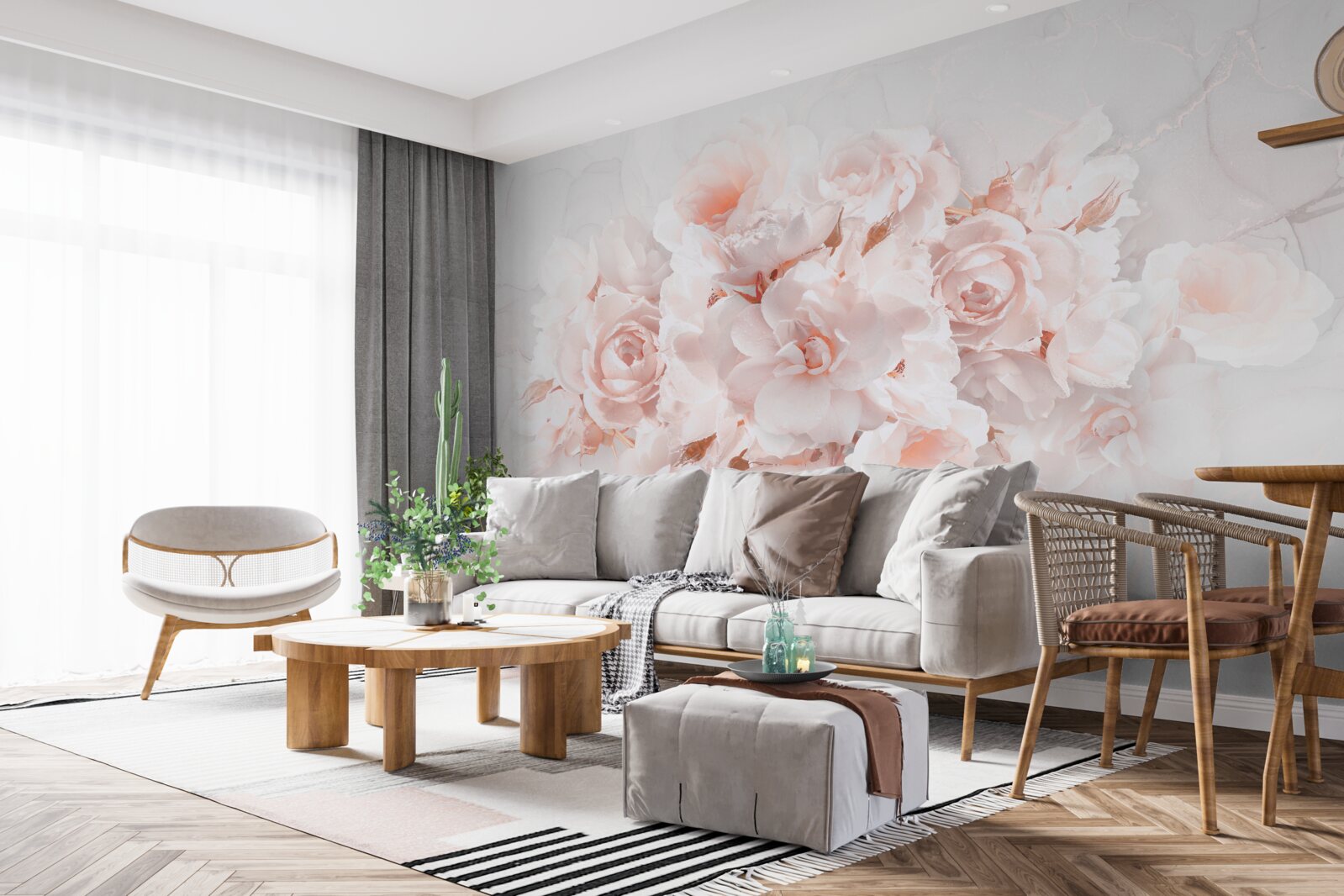 Фотошпалери композиція з вишуканих півоній