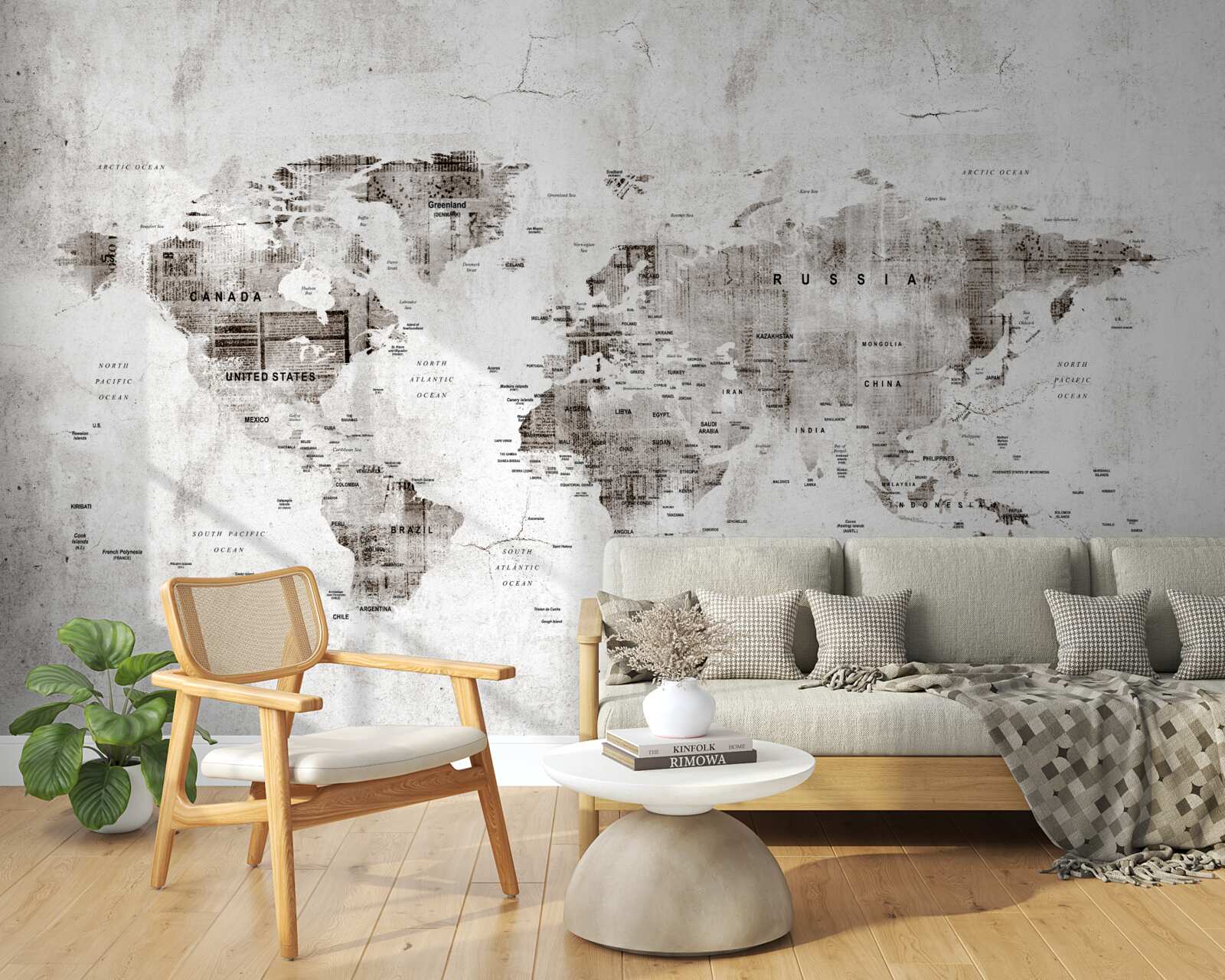 Фотошпалери карта світу з назвами держав