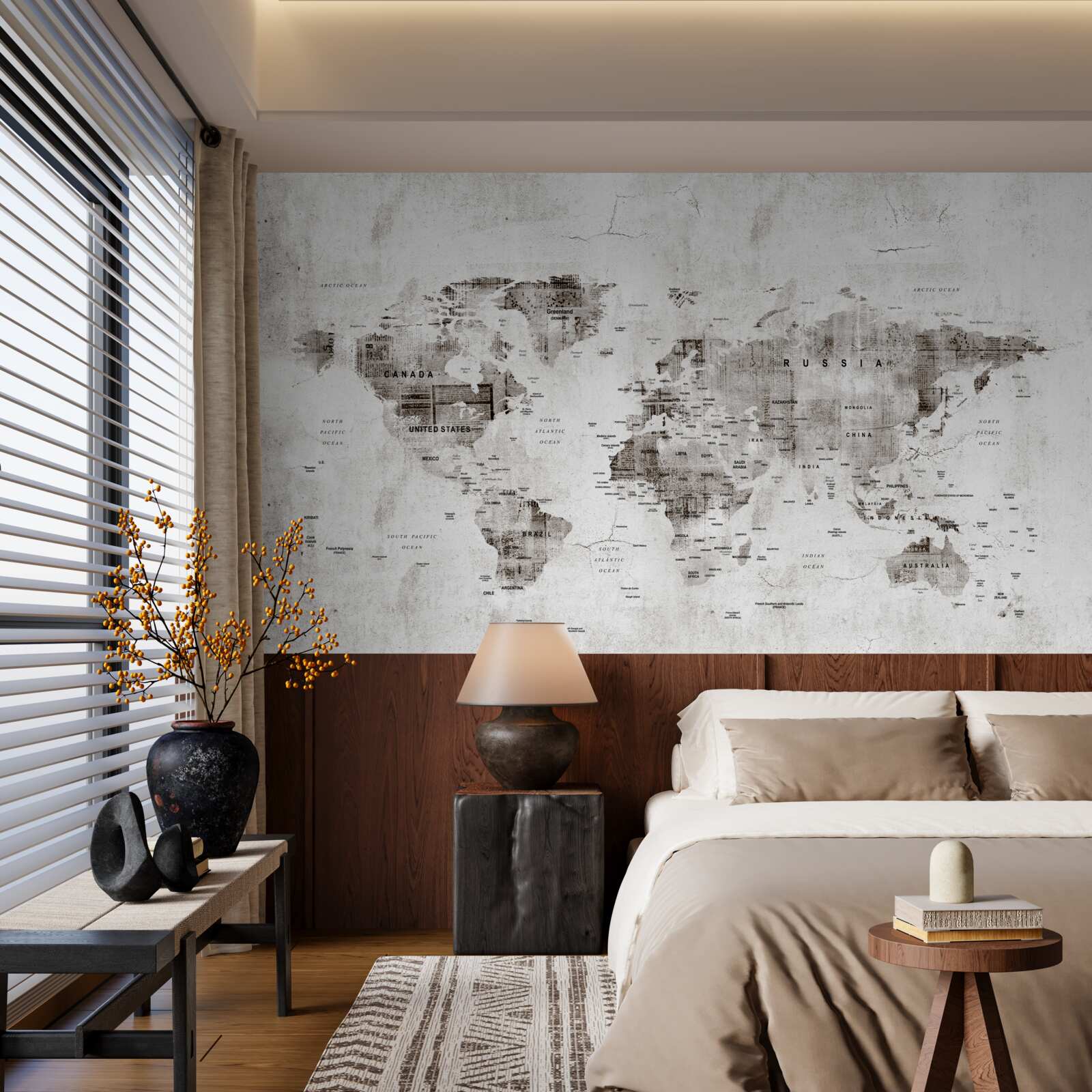 Фотошпалери карта світу з назвами держав