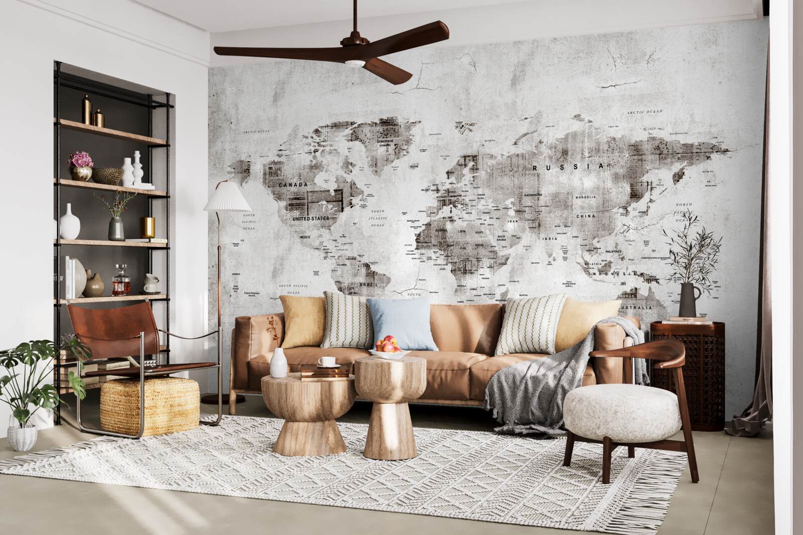 Фотошпалери карта світу з назвами держав