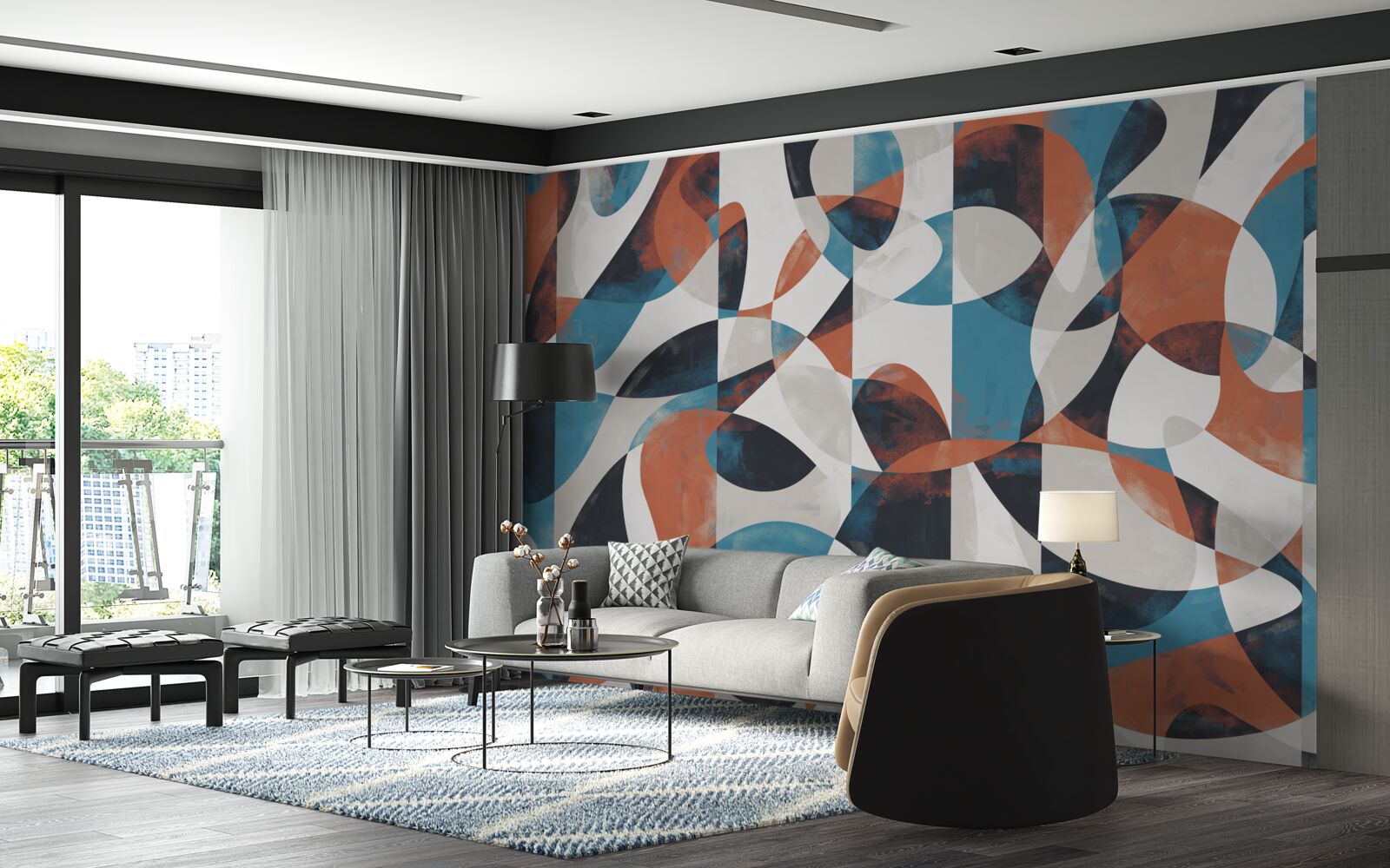 Фотошпалери абстрактні фігури