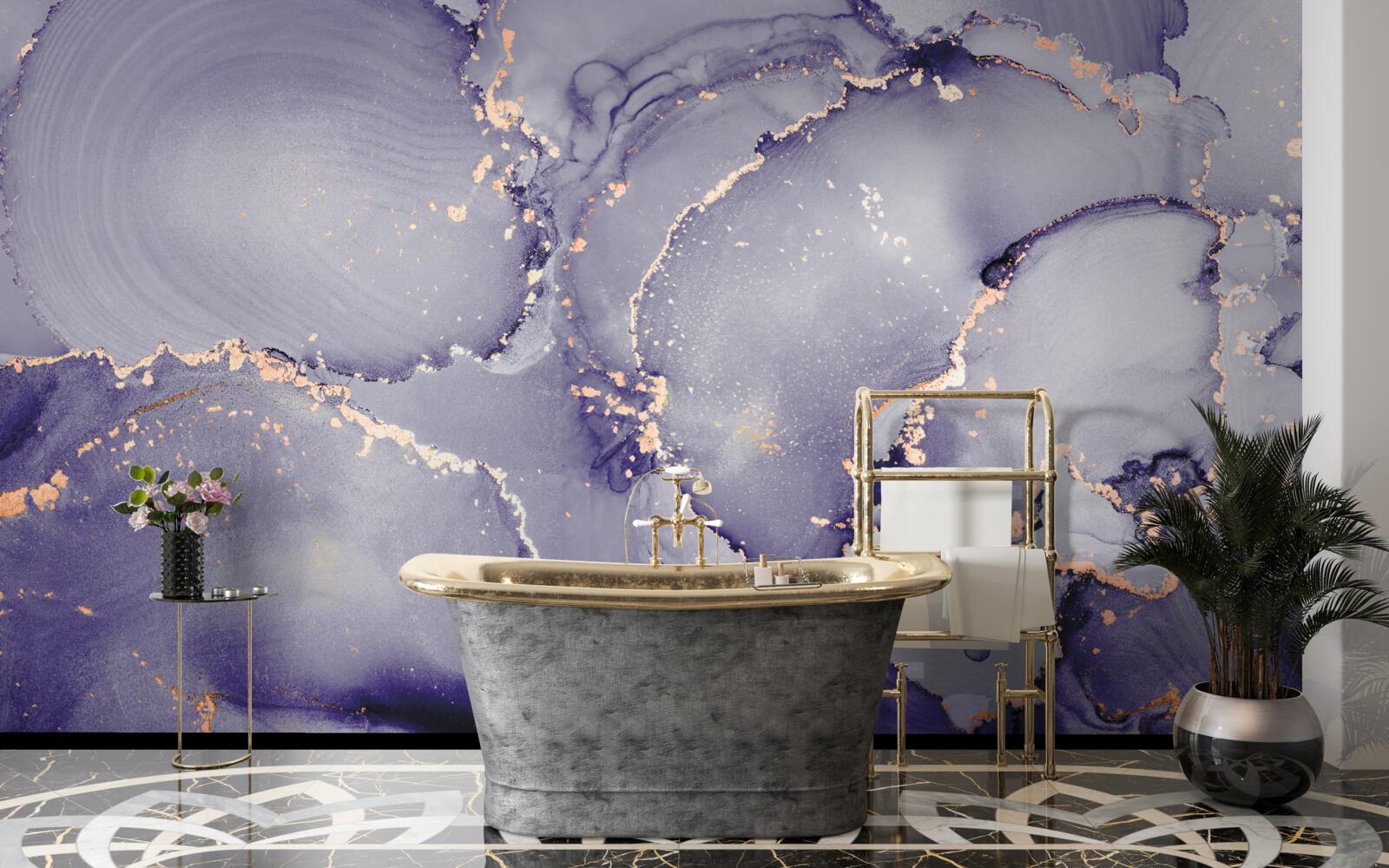 Фотошпалери бузково-фіолетовий мармур