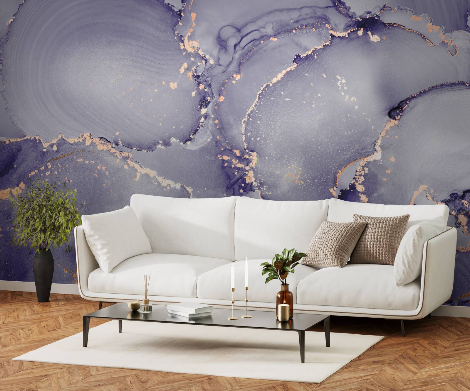 Фотошпалери бузково-фіолетовий мармур