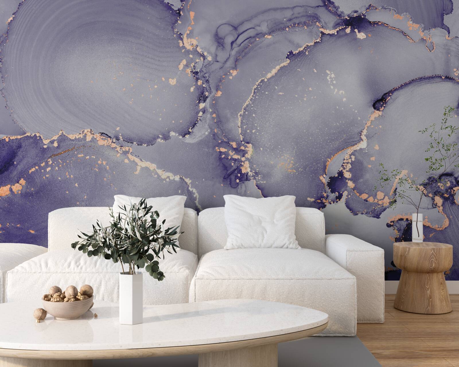 Фотошпалери бузково-фіолетовий мармур