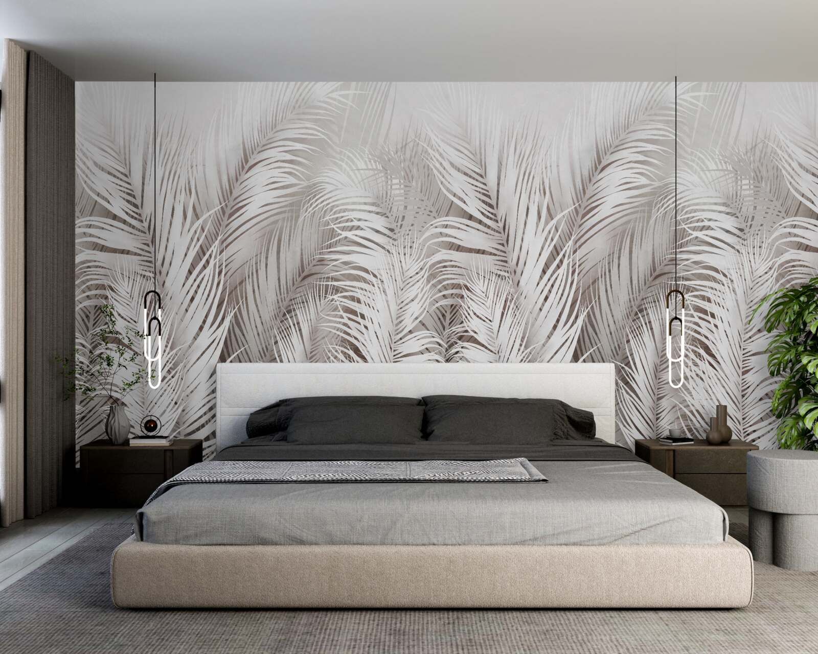 Фотошпалери пишна яскрава папороть