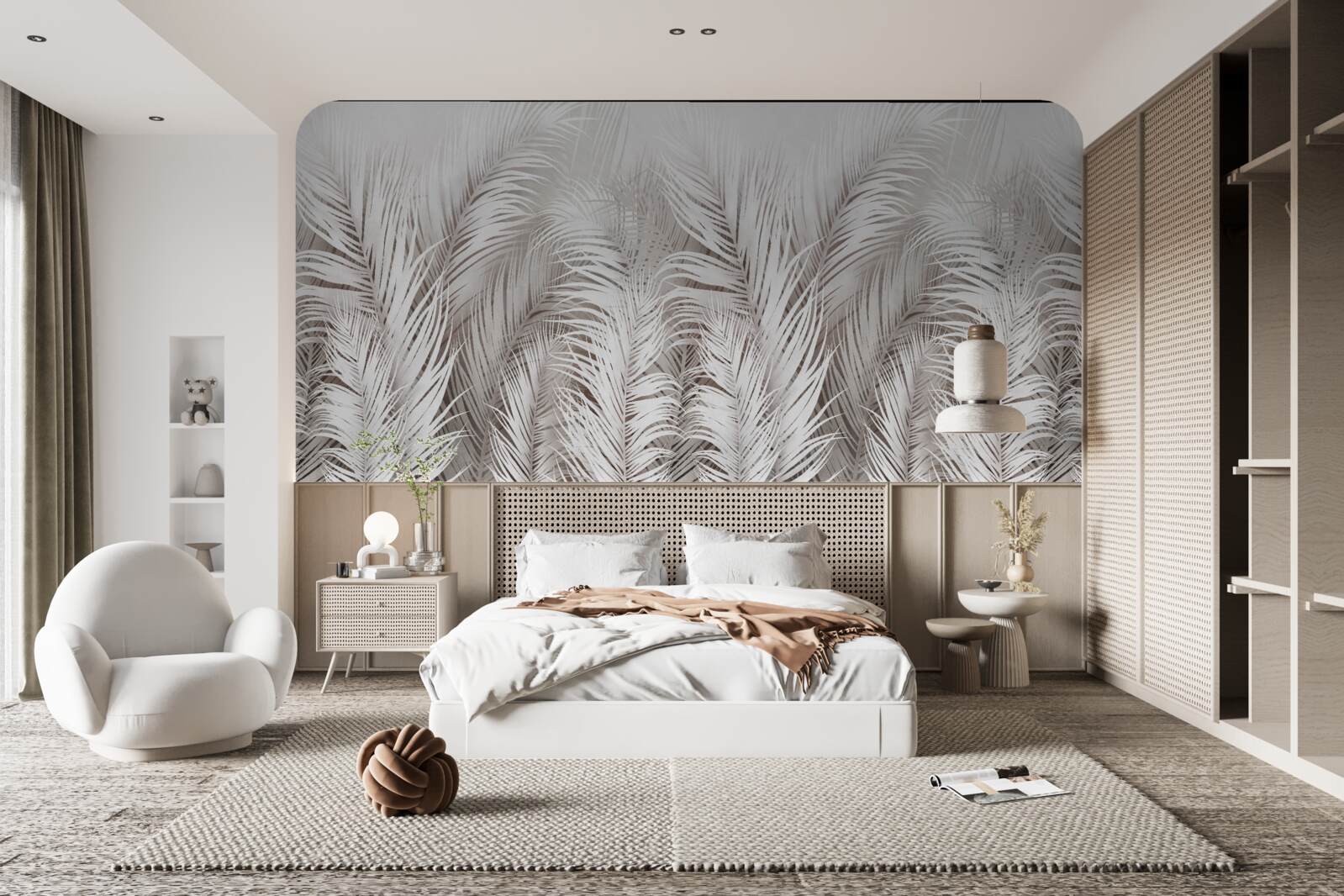 Фотошпалери пишна яскрава папороть