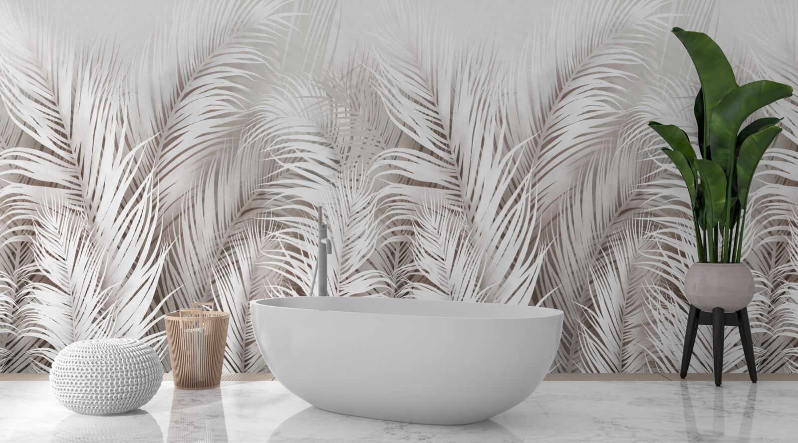 Фотошпалери пишна яскрава папороть