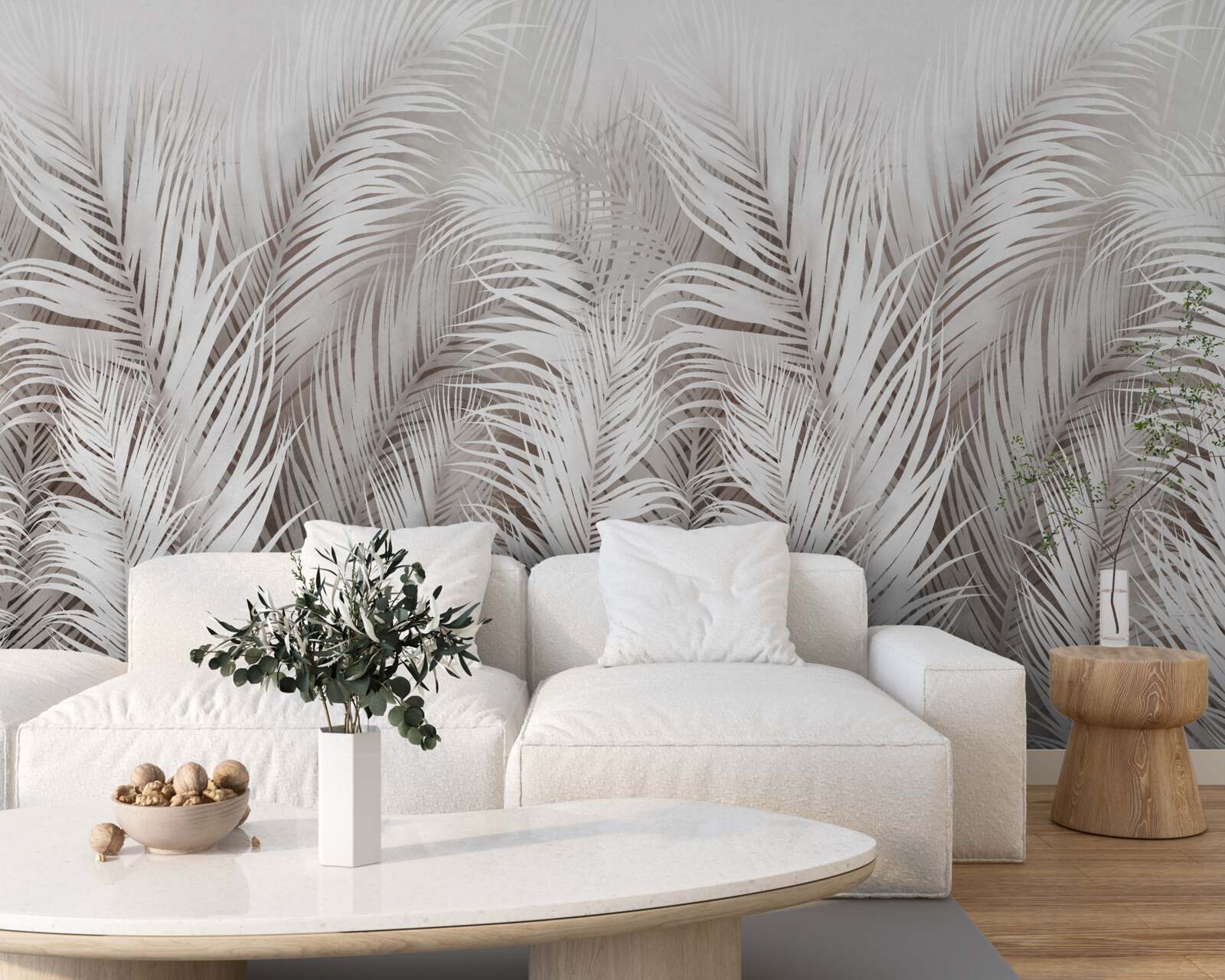 Фотошпалери пишна яскрава папороть