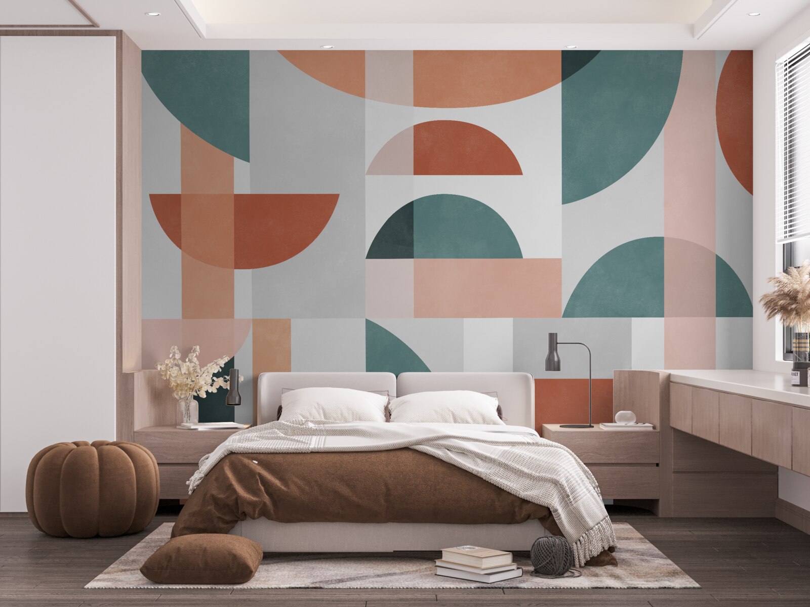 Фотошпалери геометричні фігури в абстракції