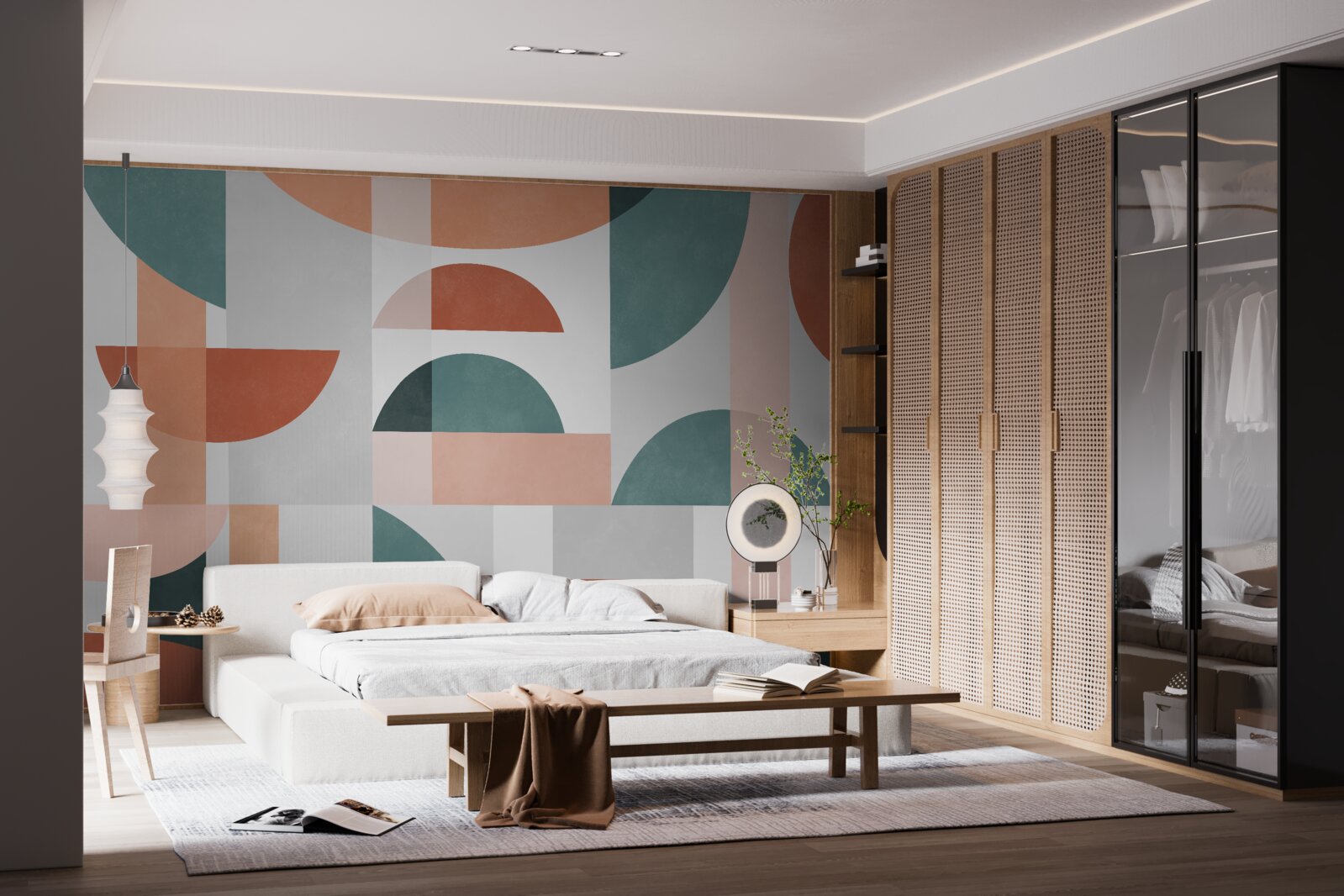 Фотошпалери геометричні фігури в абстракції