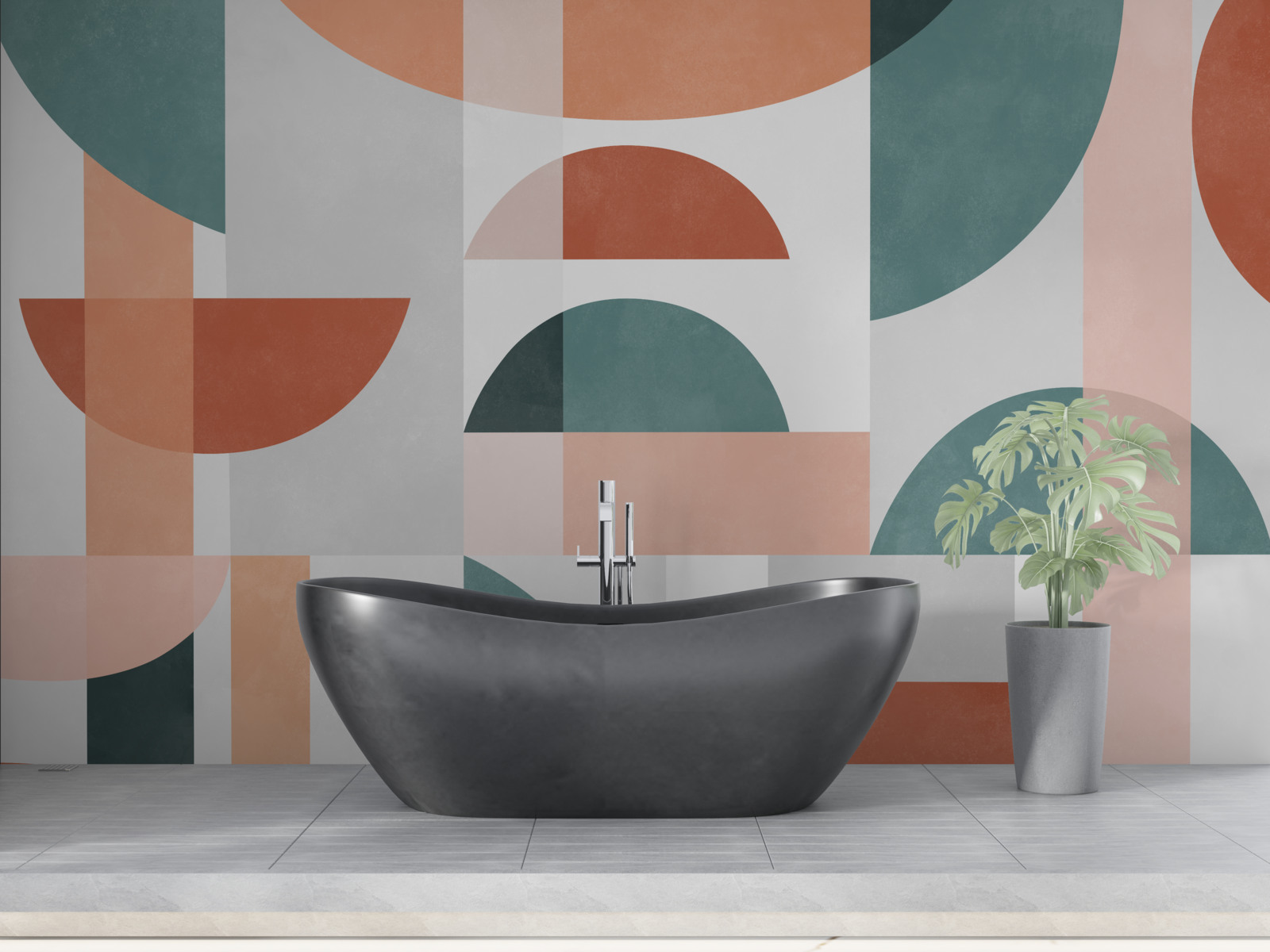 Фотошпалери геометричні фігури в абстракції