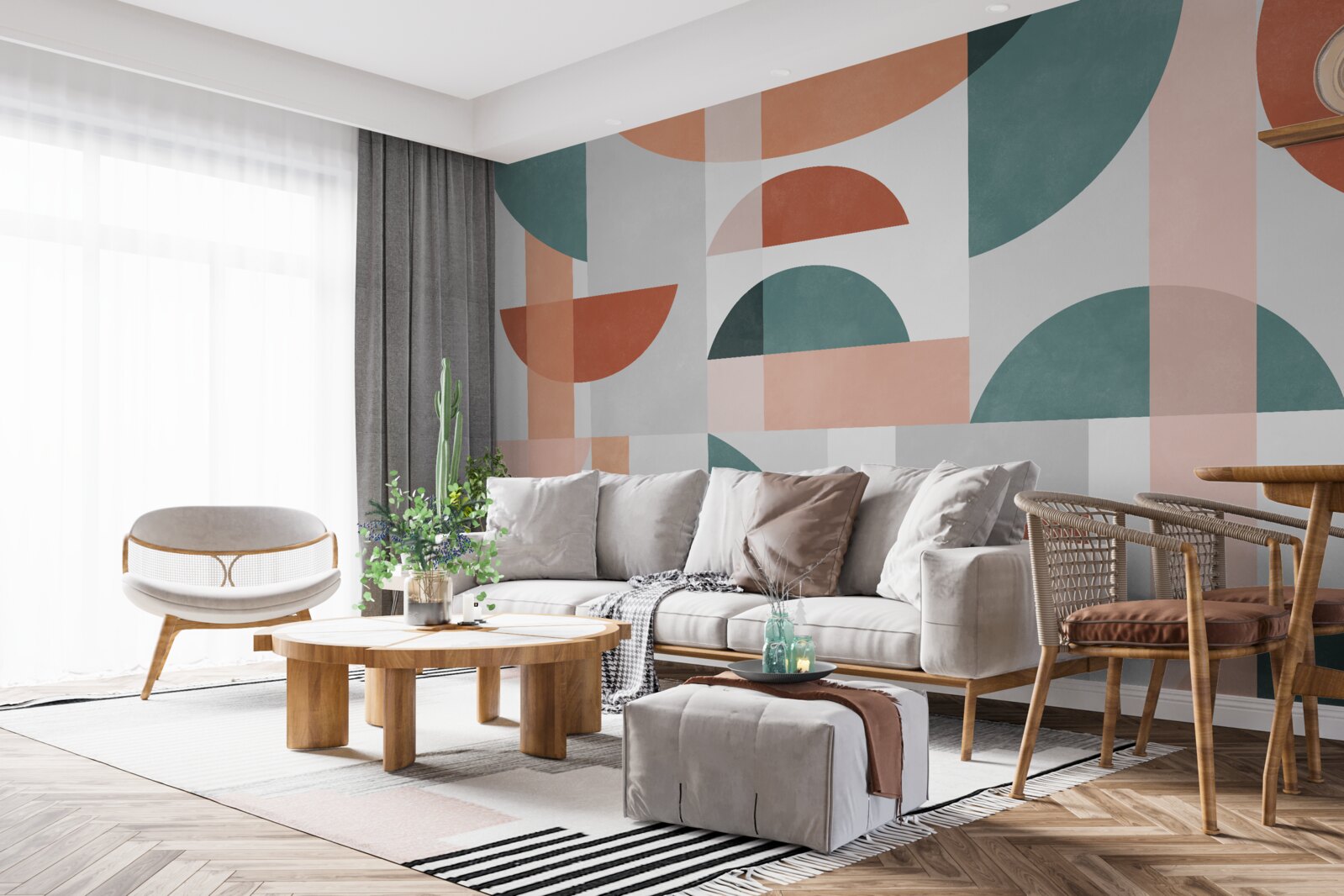 Фотошпалери геометричні фігури в абстракції