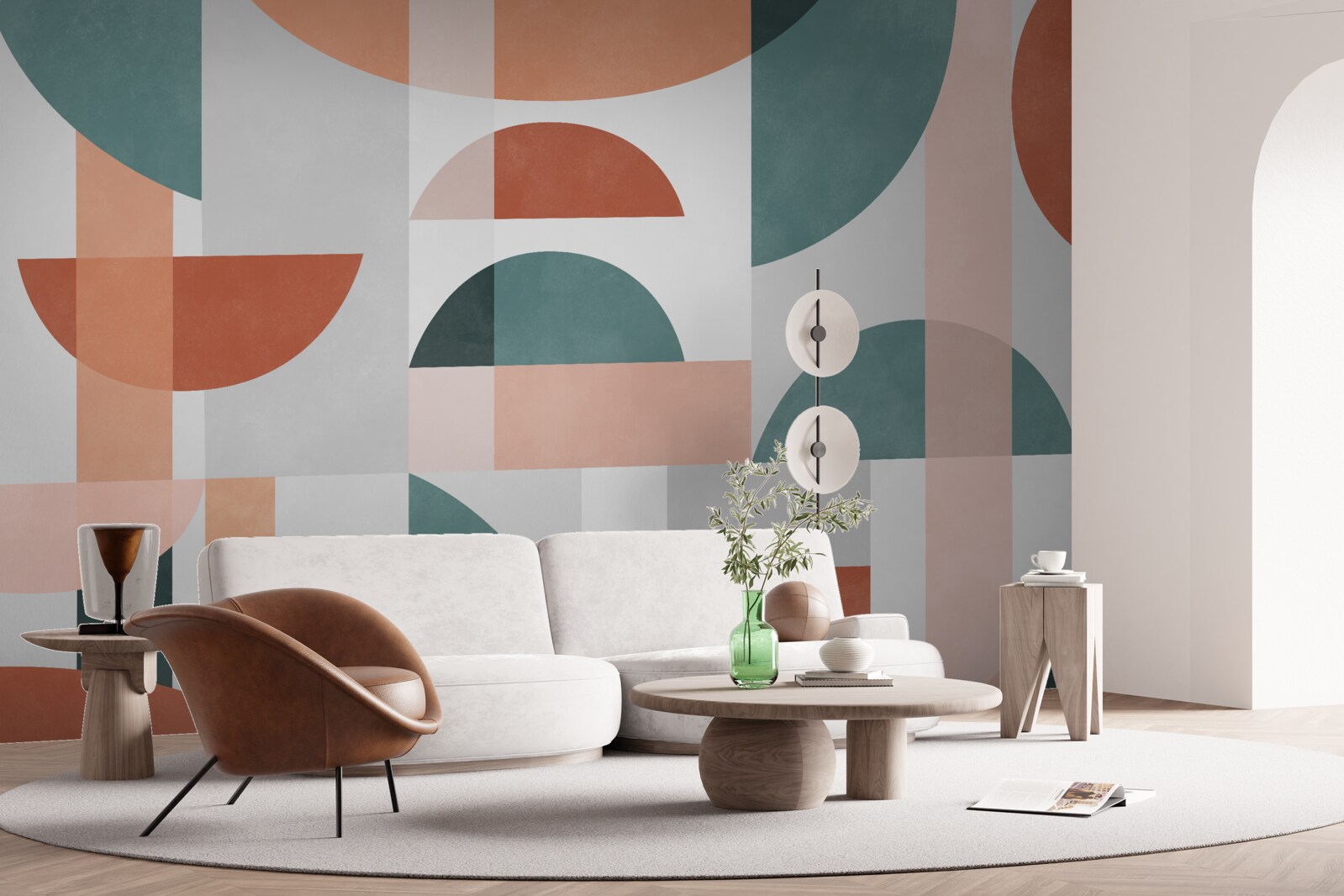 Фотошпалери геометричні фігури в абстракції