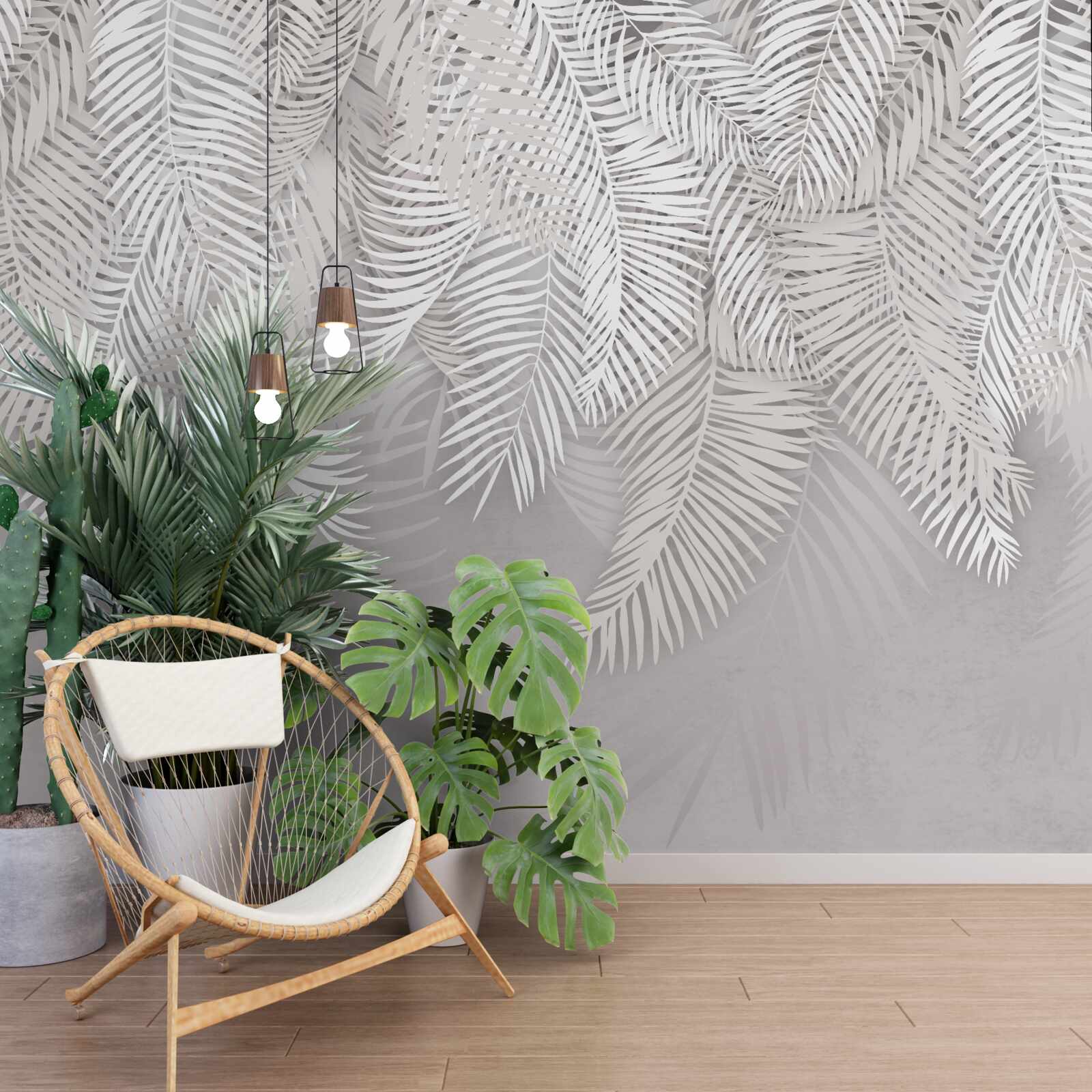 Фотошпалери навпаки, папороть біла