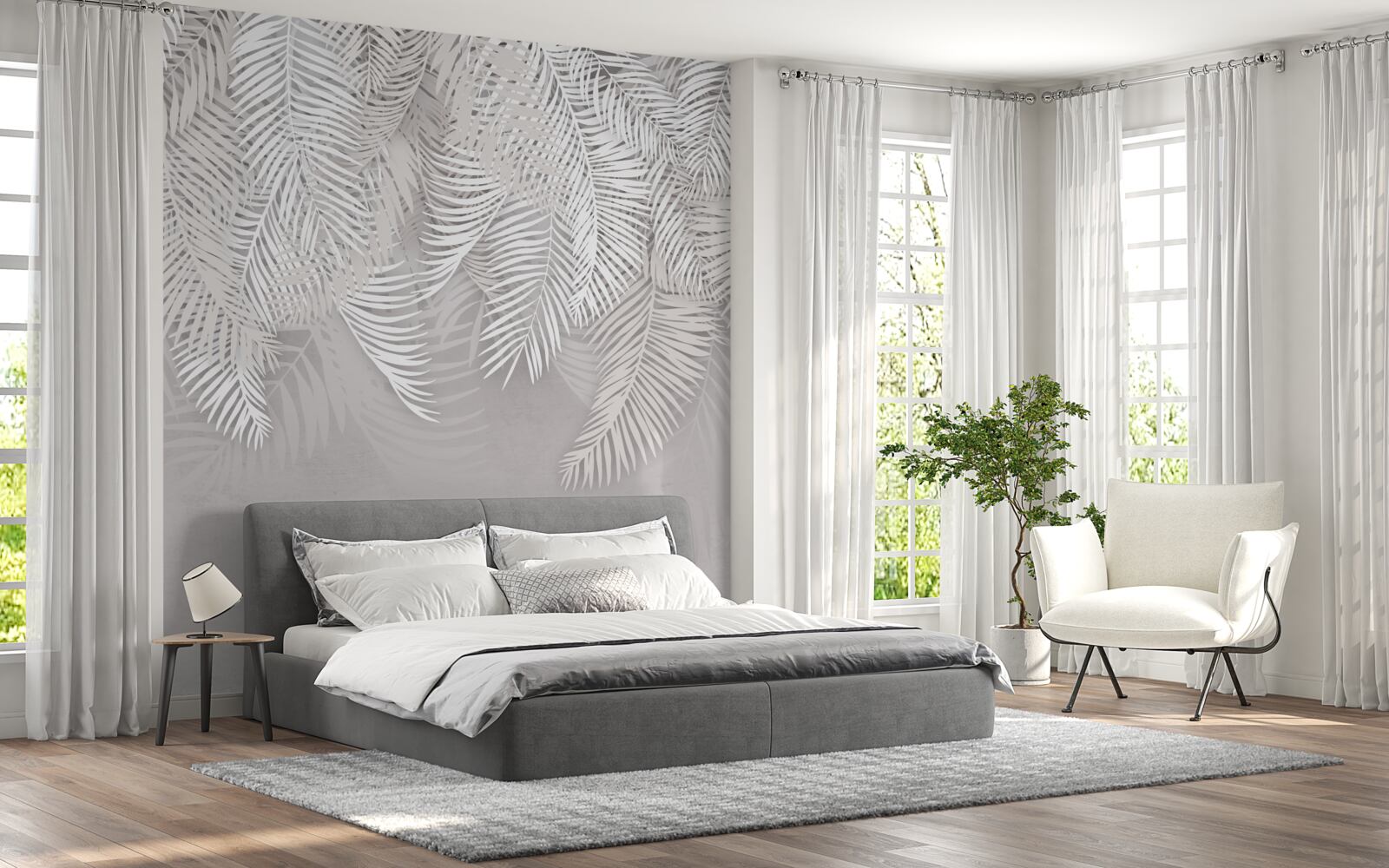 Фотошпалери навпаки, папороть біла