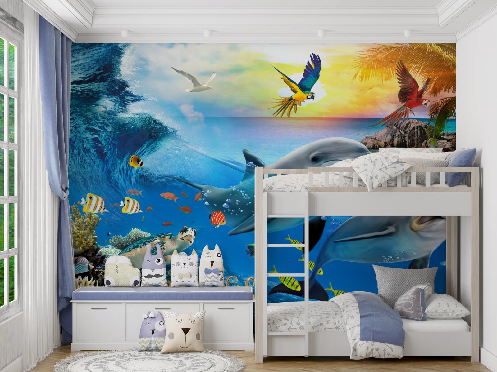 Фотошпалери Світанок чекає на дельфінів