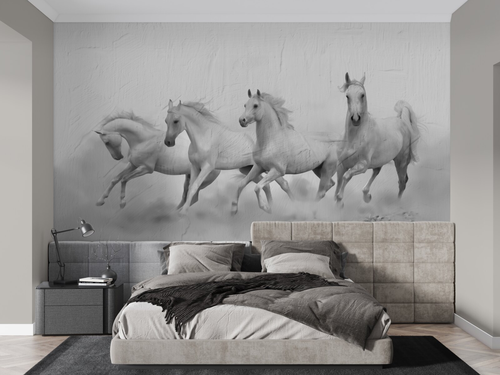 Фотошпалери група коней