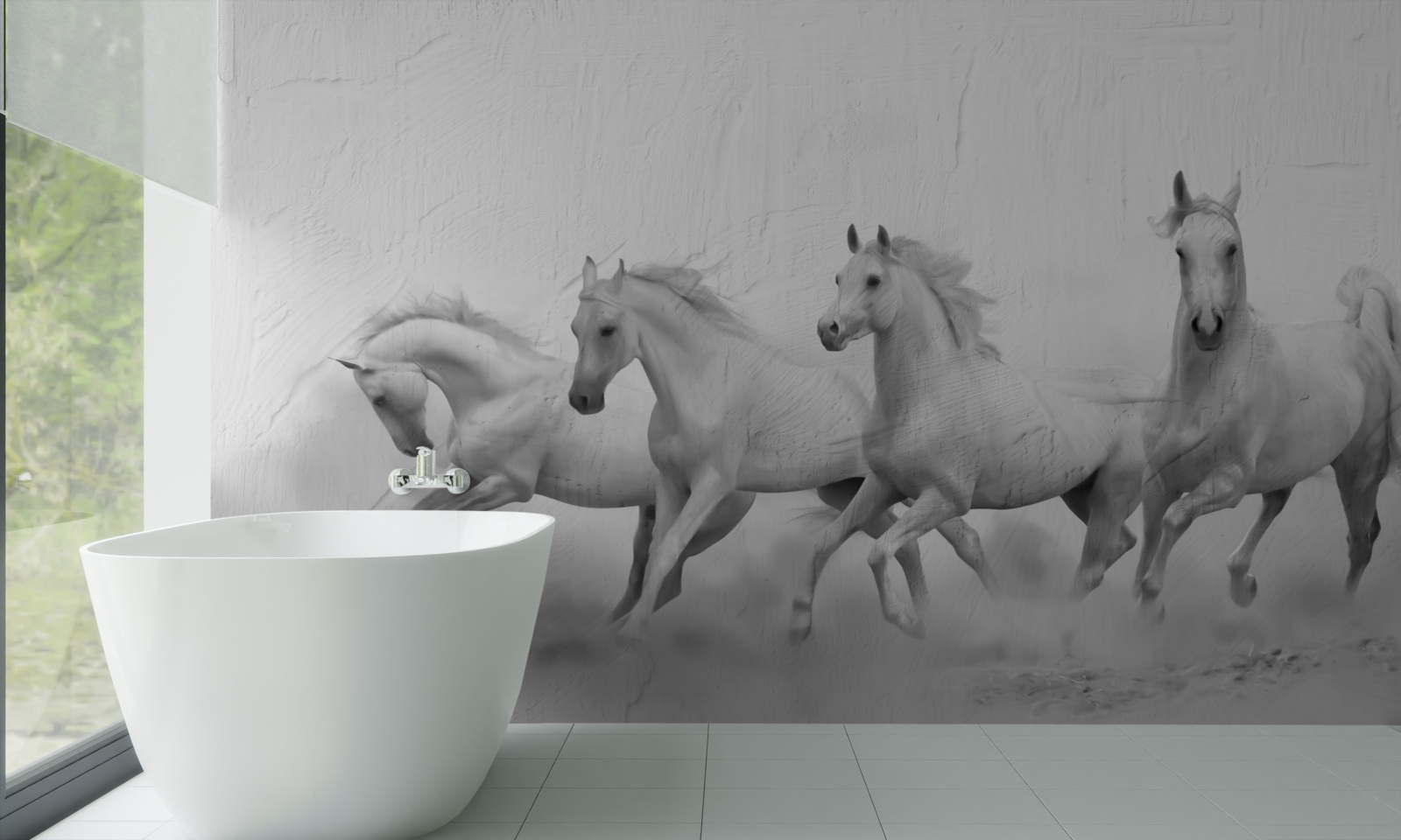 Фотошпалери група коней