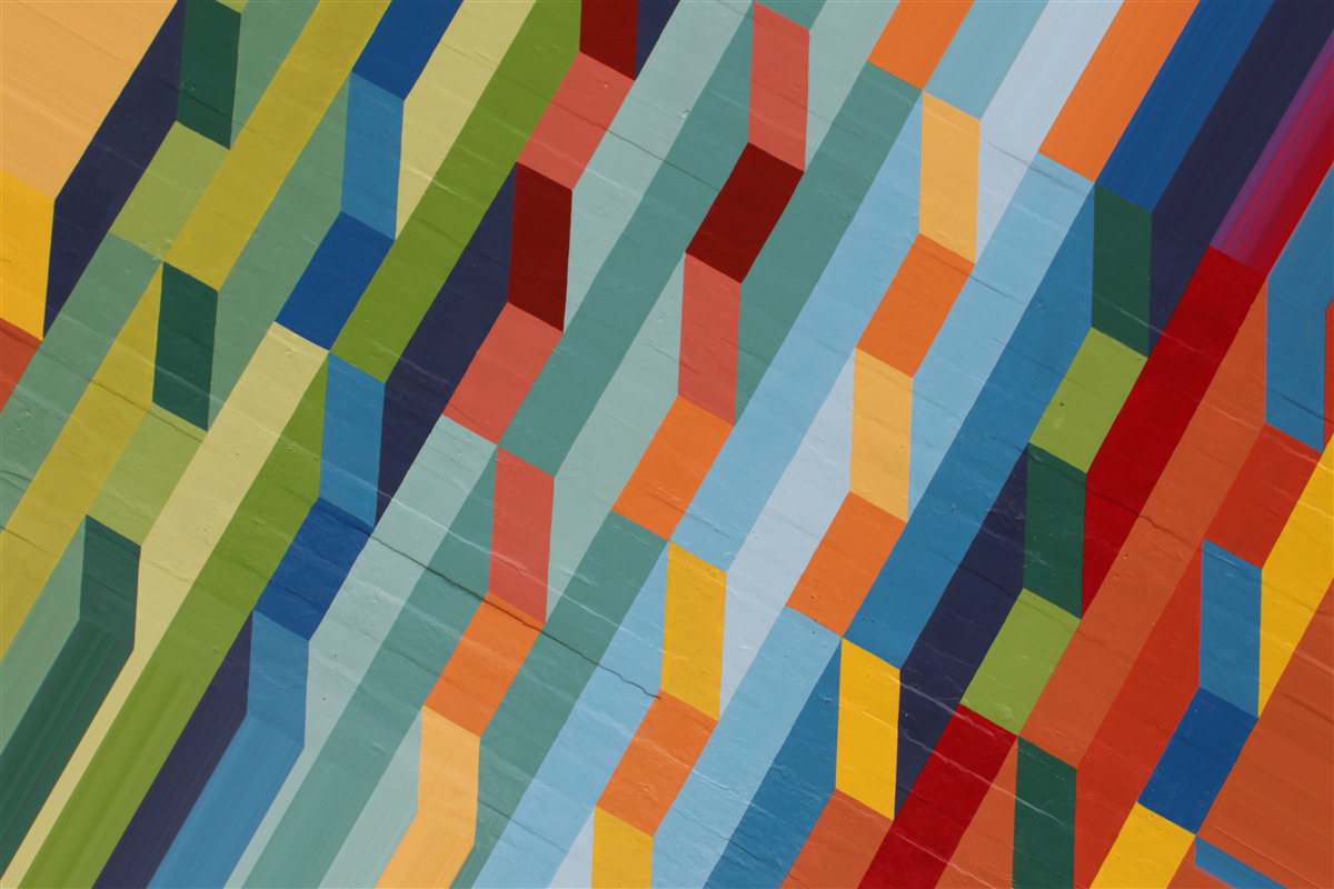 Фотошпалери прямокутні форми в насичених кольорах