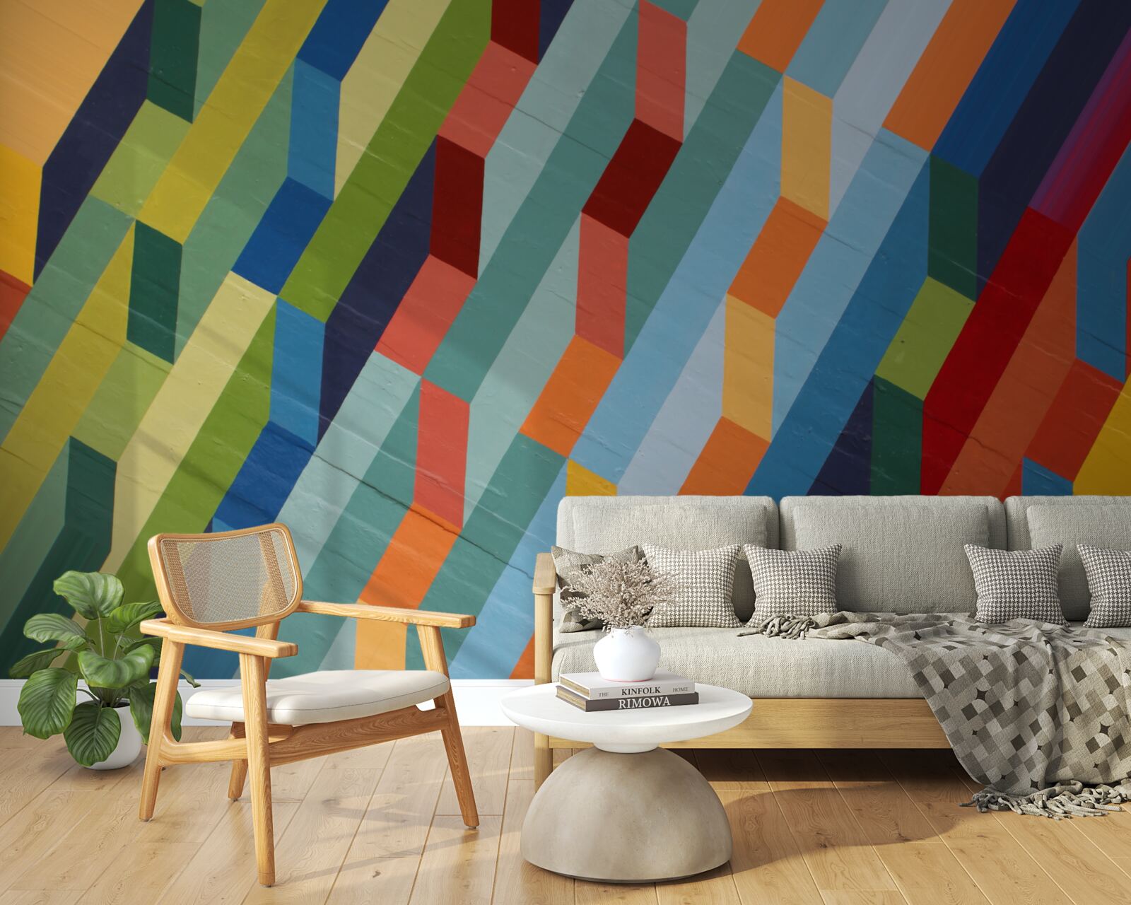 Фотошпалери прямокутні форми в насичених кольорах