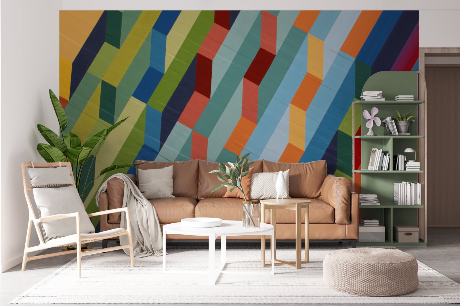 Фотошпалери прямокутні форми в насичених кольорах