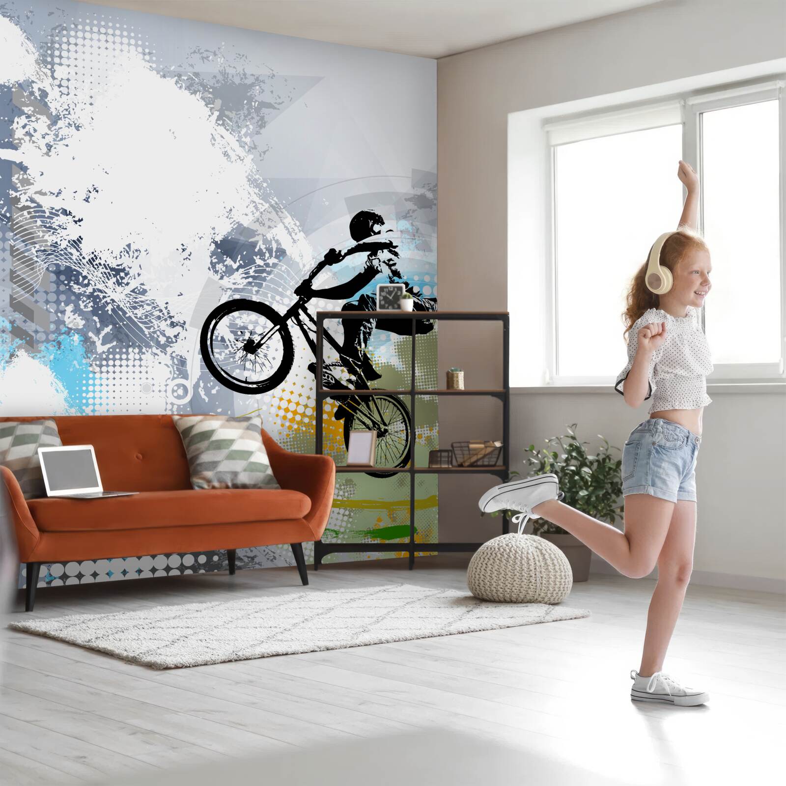 Фотошпалери графіті мотоциклістів