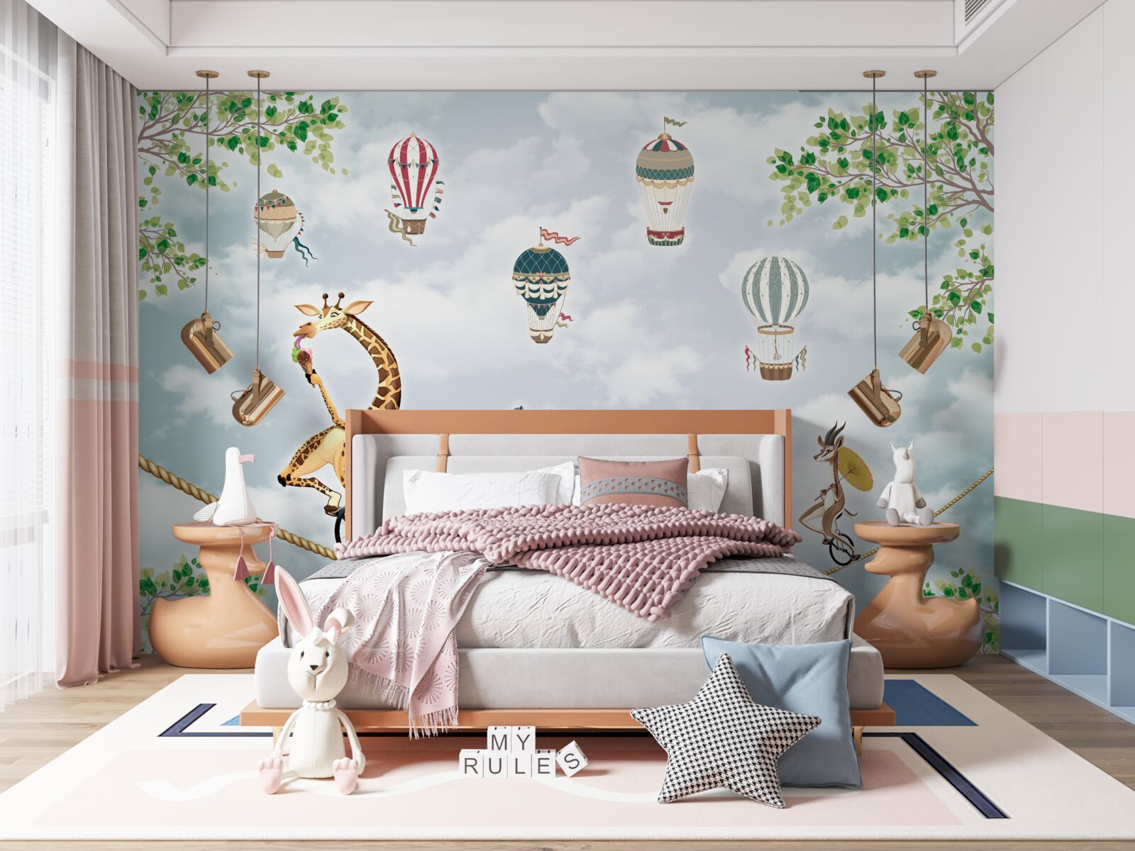 Фотошпалери акробати на канаті