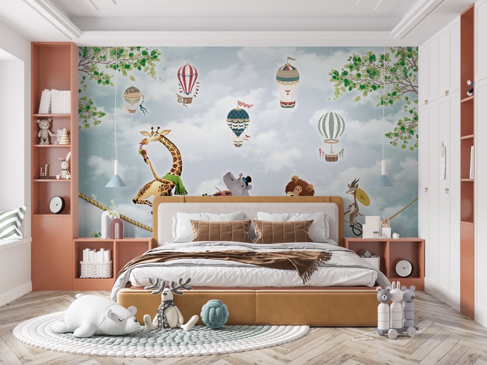 Фотошпалери акробати на канаті