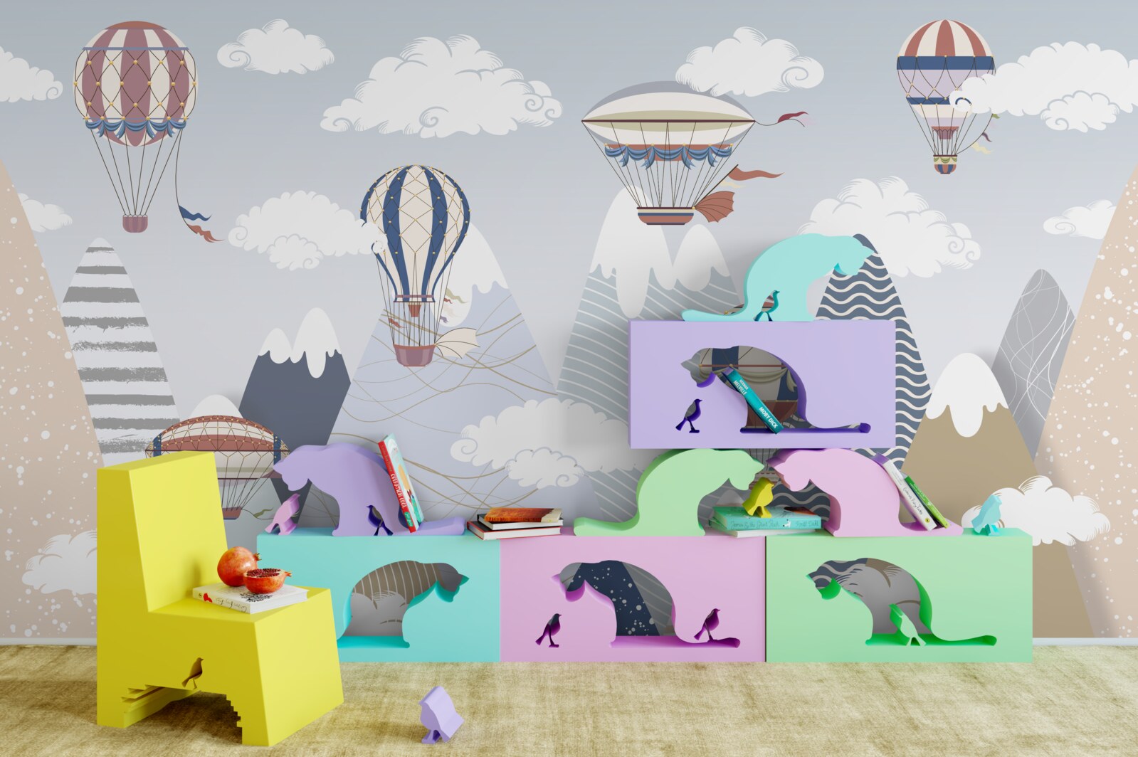 Фотошпалери польоти на повітряних кулях