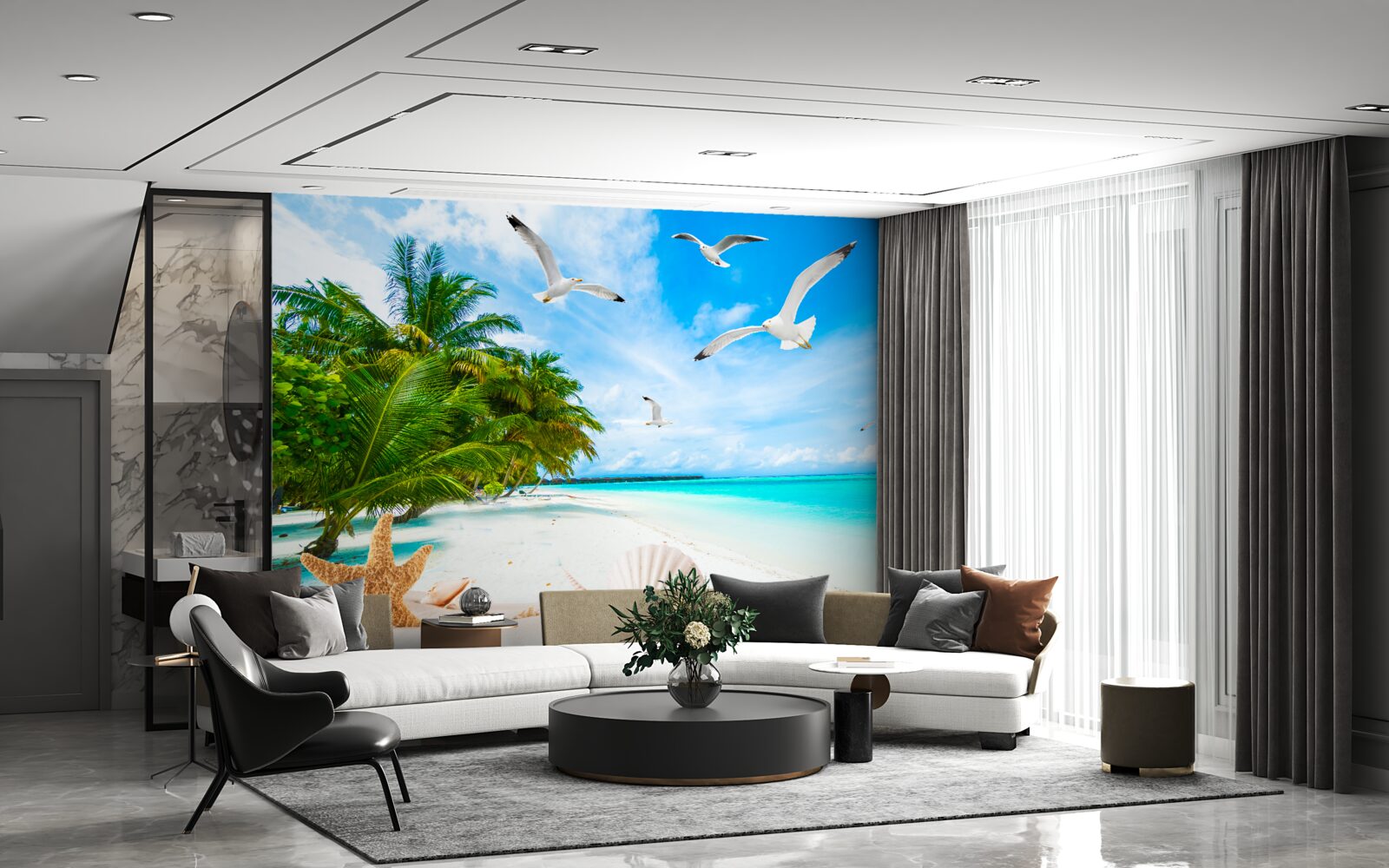 Фотошпалери спокійний тропічний берег