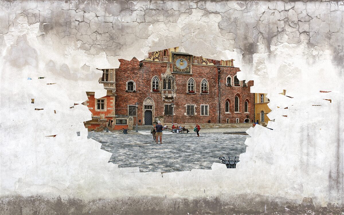 Фотошпалери вулиця в маленькому тихому містечку