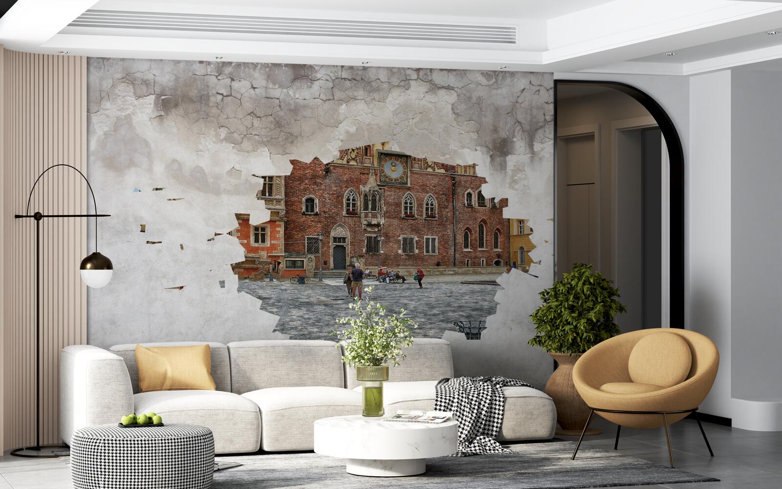 Фотошпалери вулиця в маленькому тихому містечку