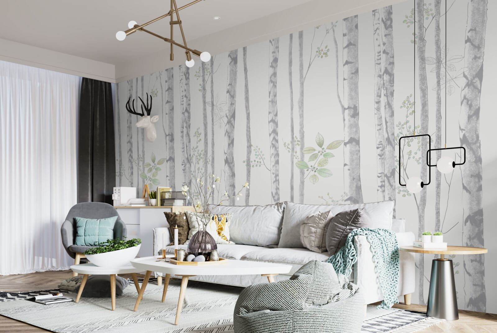 Фотошпалери тонкі берези