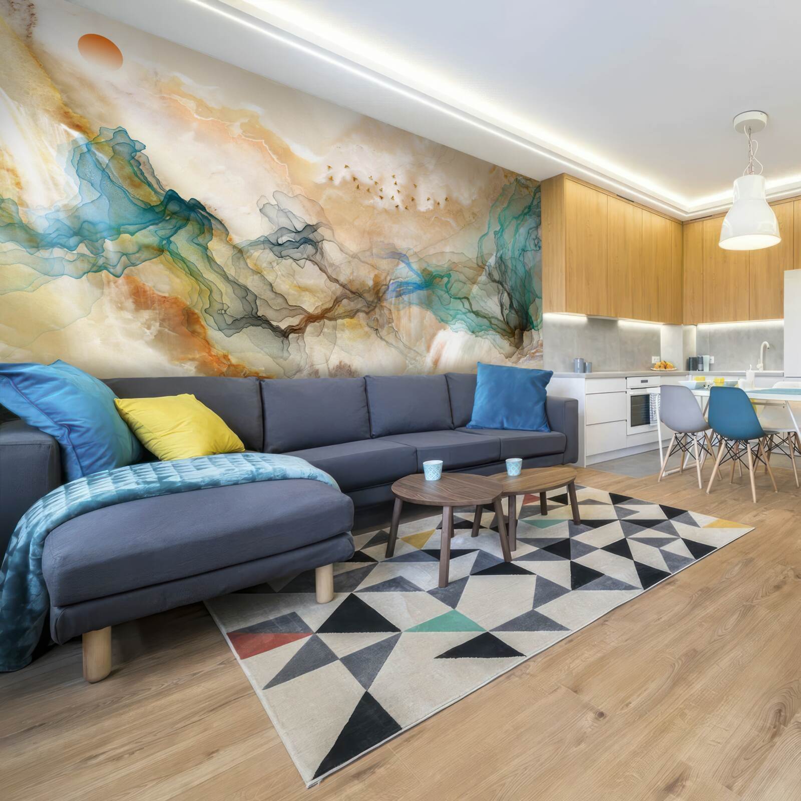 Фотошпалери Японський пейзаж в абстрактному стилі