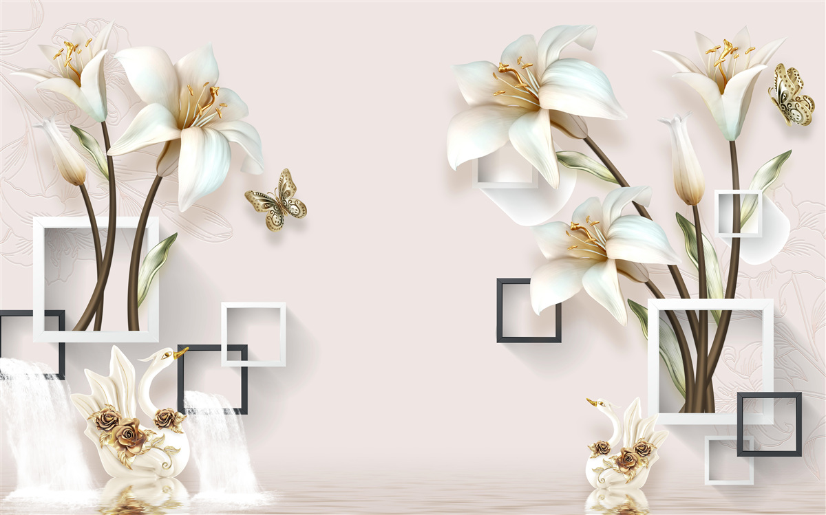 Фотошпалери квадратні рамки для квітів