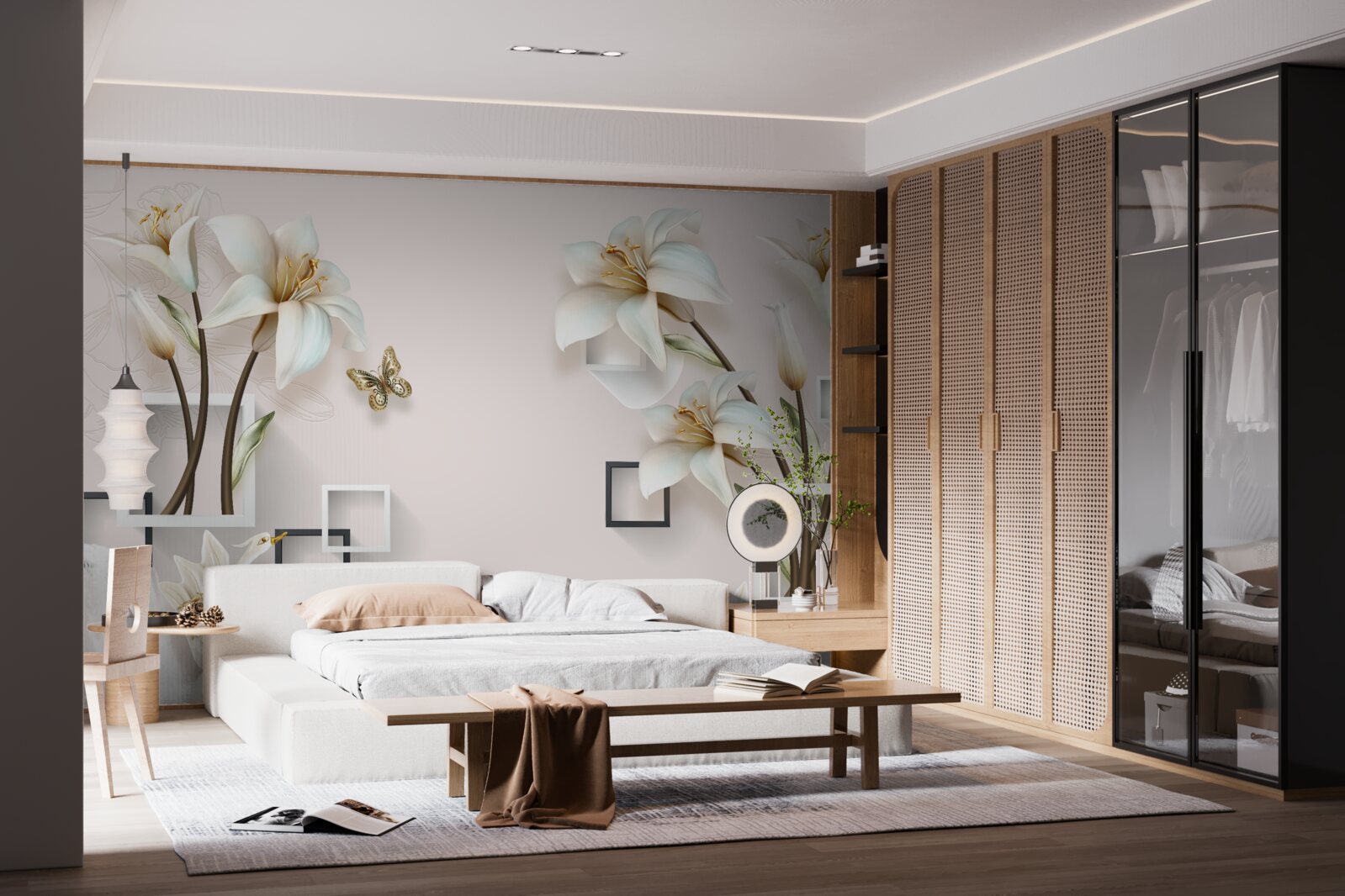 Фотошпалери квадратні рамки для квітів