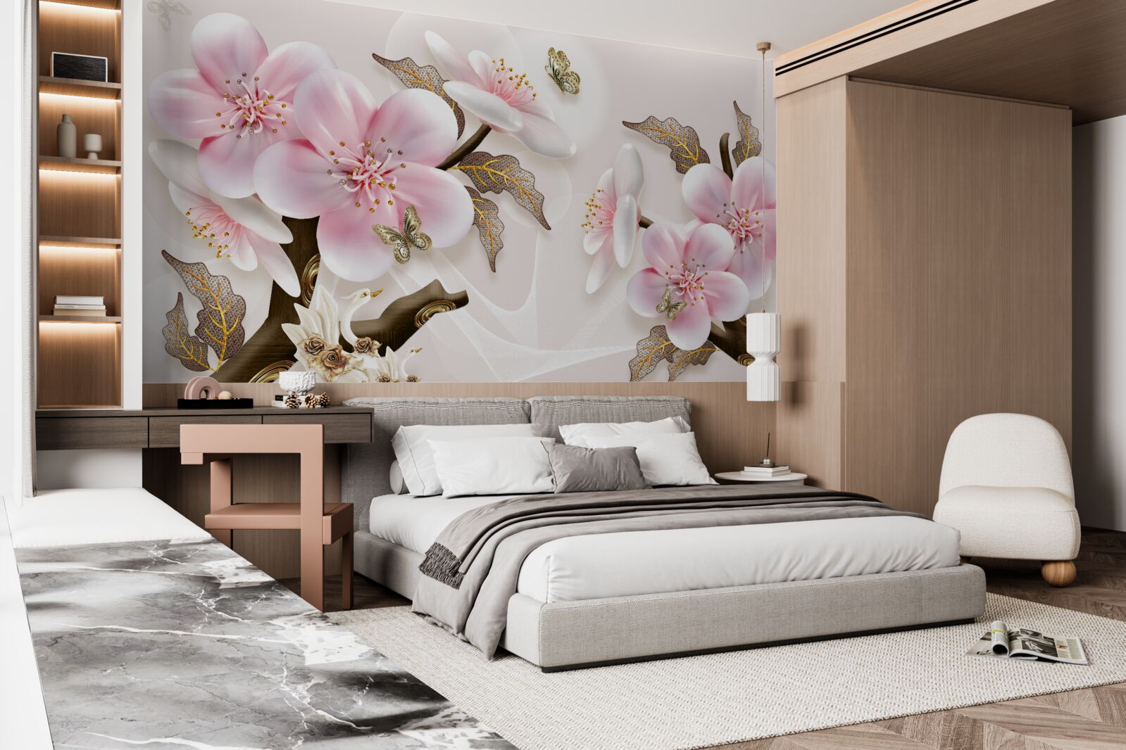 Фотошпалери делікатно квітучі бутони