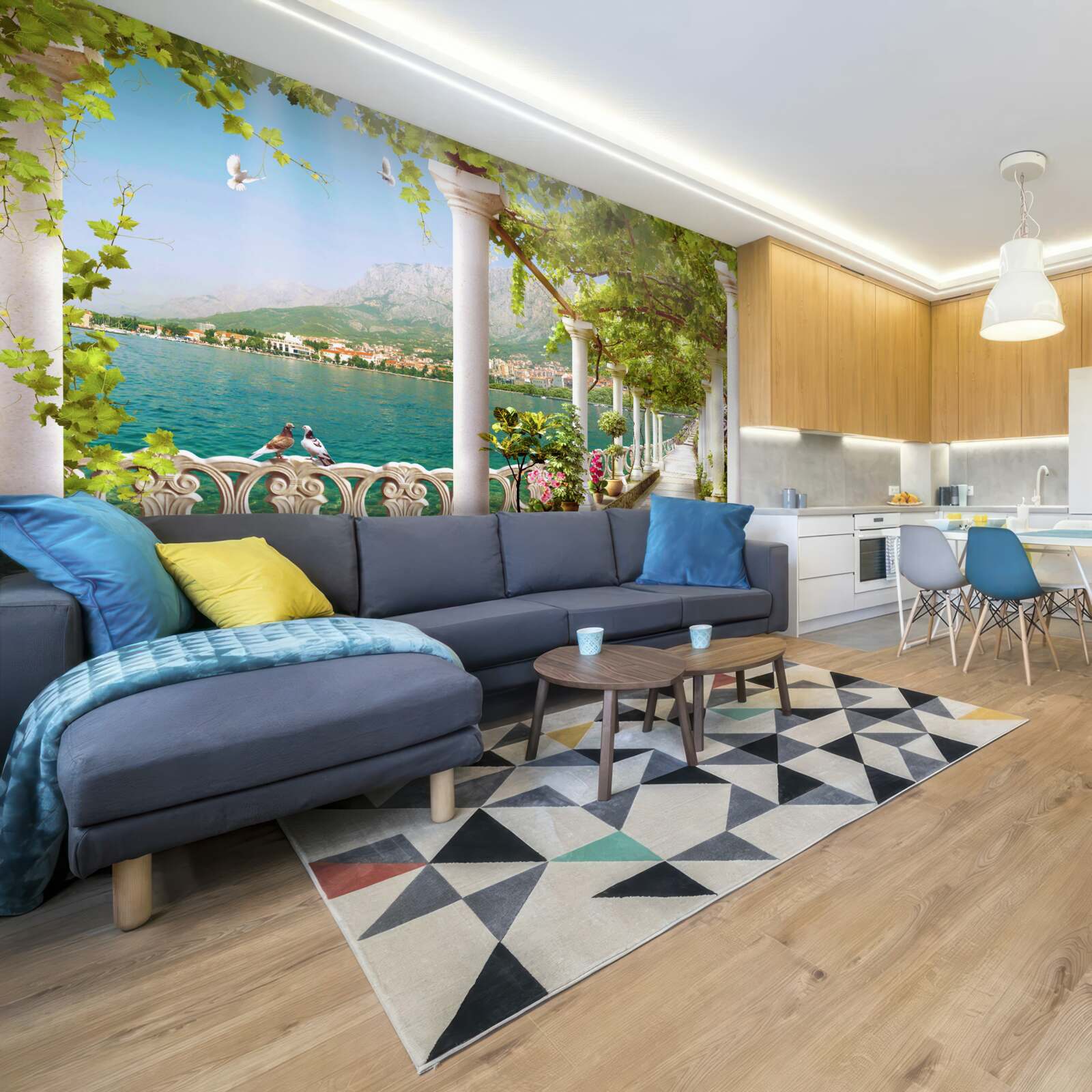 Фотошпалери вид на площу з набережної