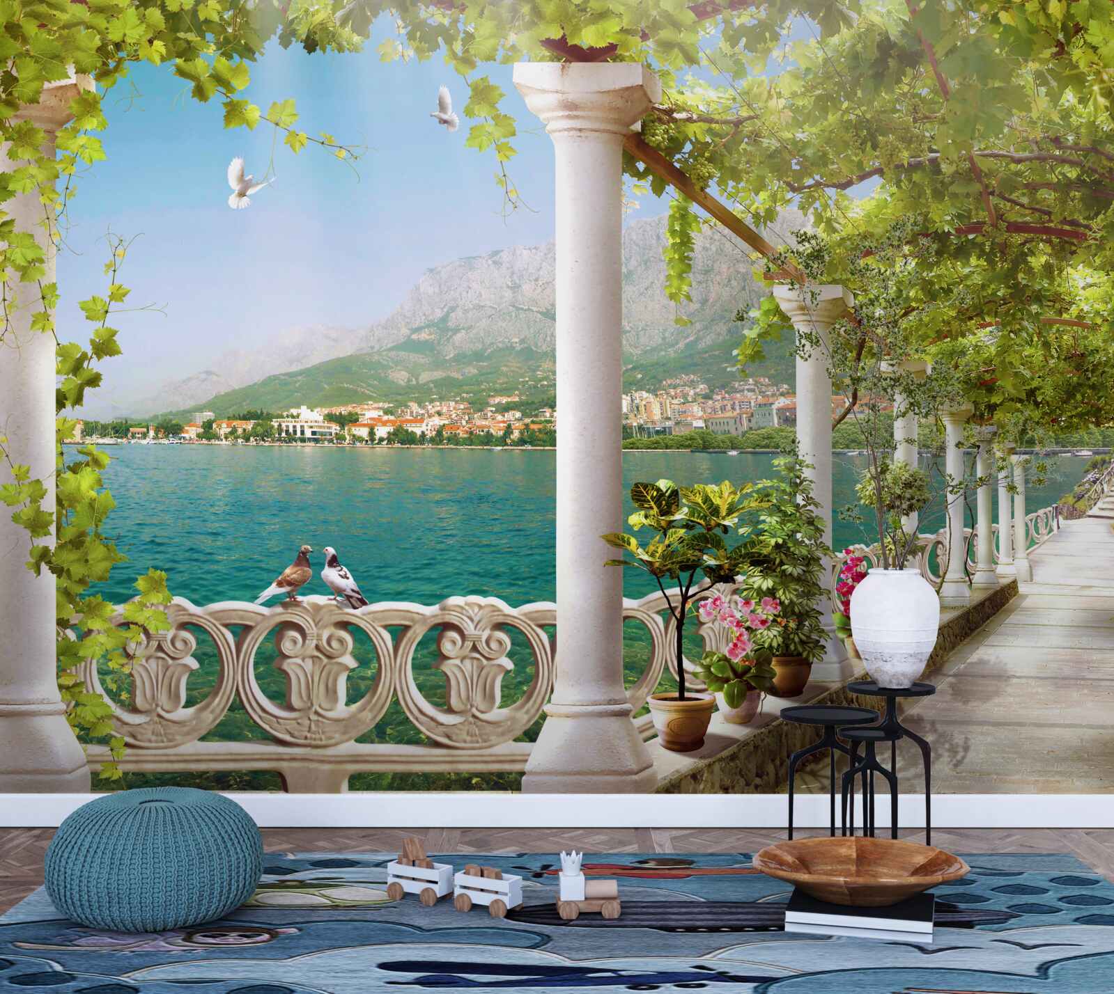 Фотошпалери вид на площу з набережної