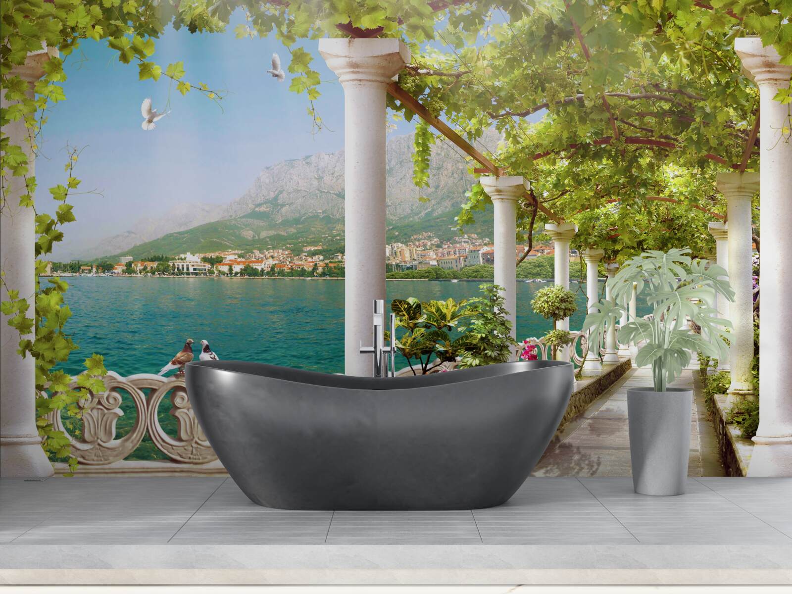 Фотошпалери вид на площу з набережної