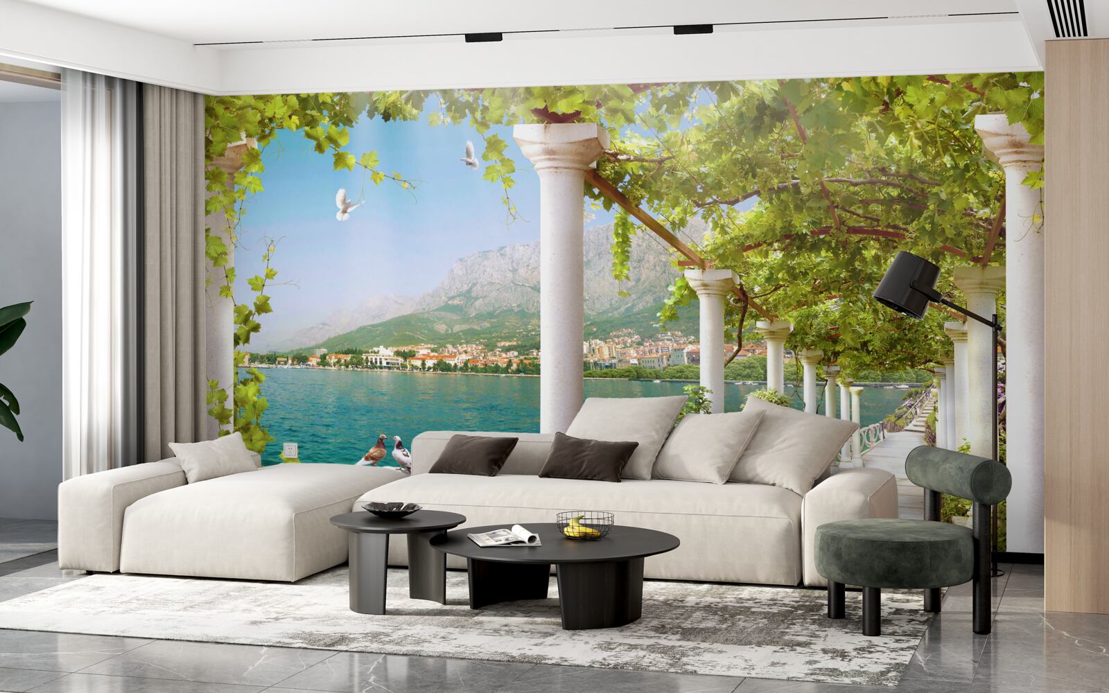 Фотошпалери вид на площу з набережної